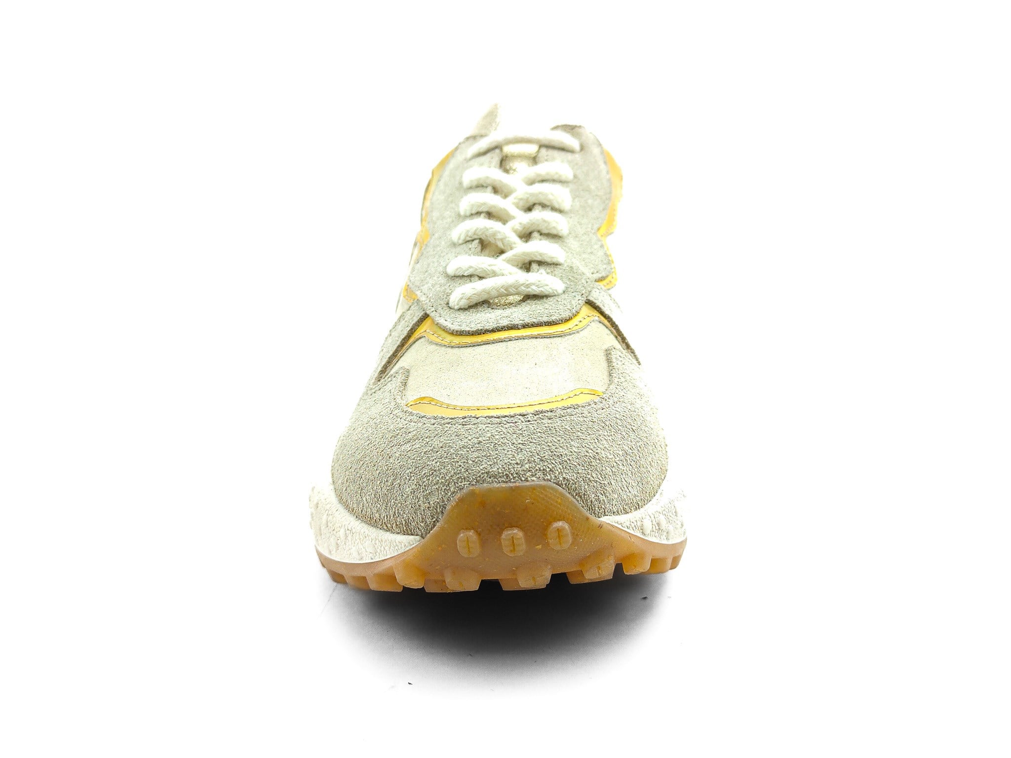 Ortoplus Deri Ortopedik Kadın Sneaker Ayakkabı ET3050 EKRU PARLAK - OrtoPlus
