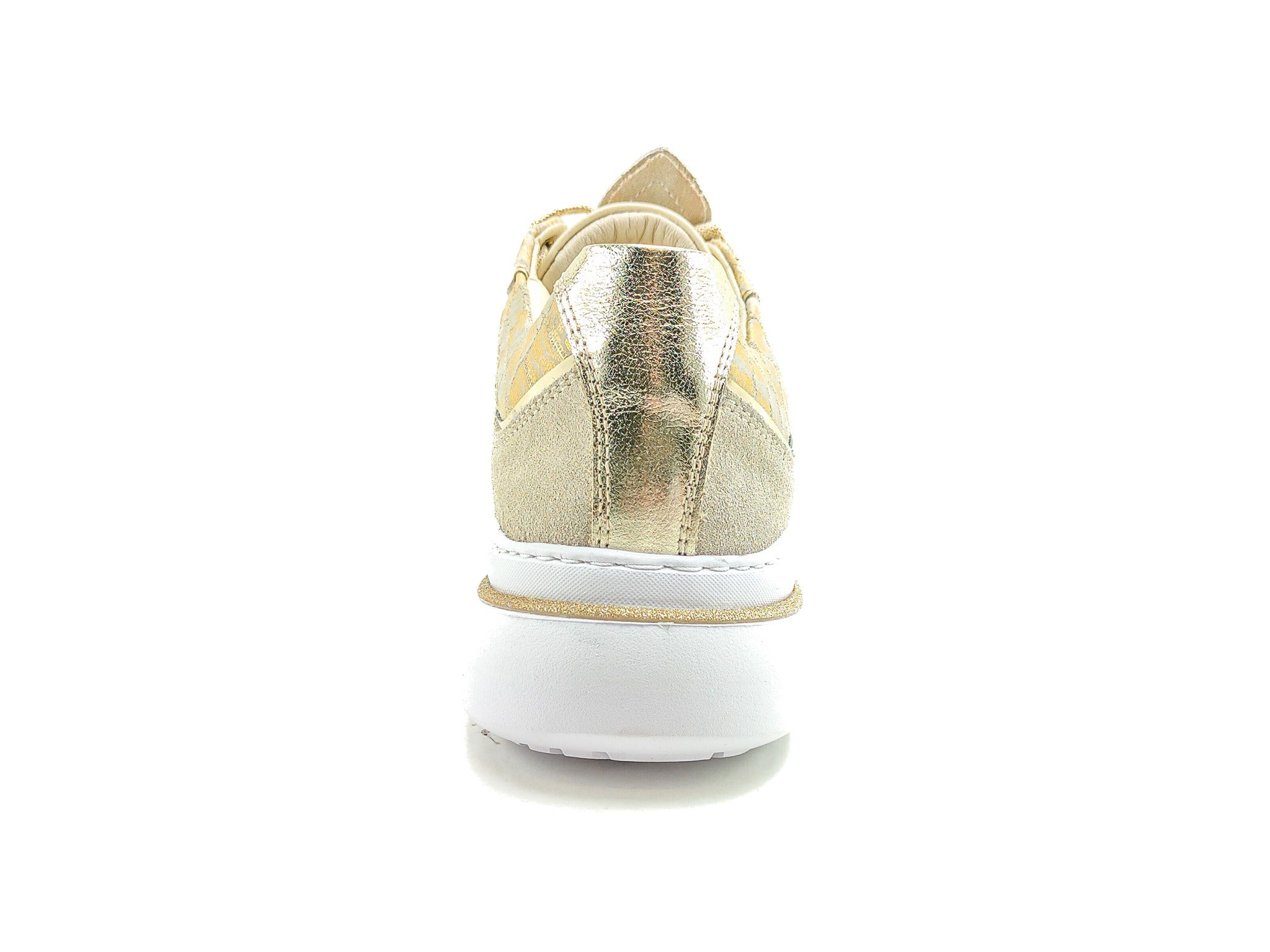 Ortoplus Deri Ortopedik Kadın Sneaker Ayakkabı ET3248 ALTIN - OrtoPlus