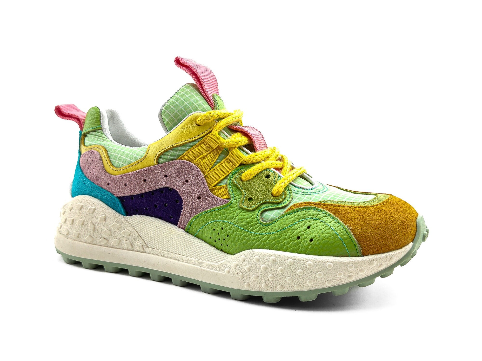 Ortoplus Deri Ortopedik Kadın Sneaker Ayakkabı ET3033 YEŞİL KARIŞIK - OrtoPlus