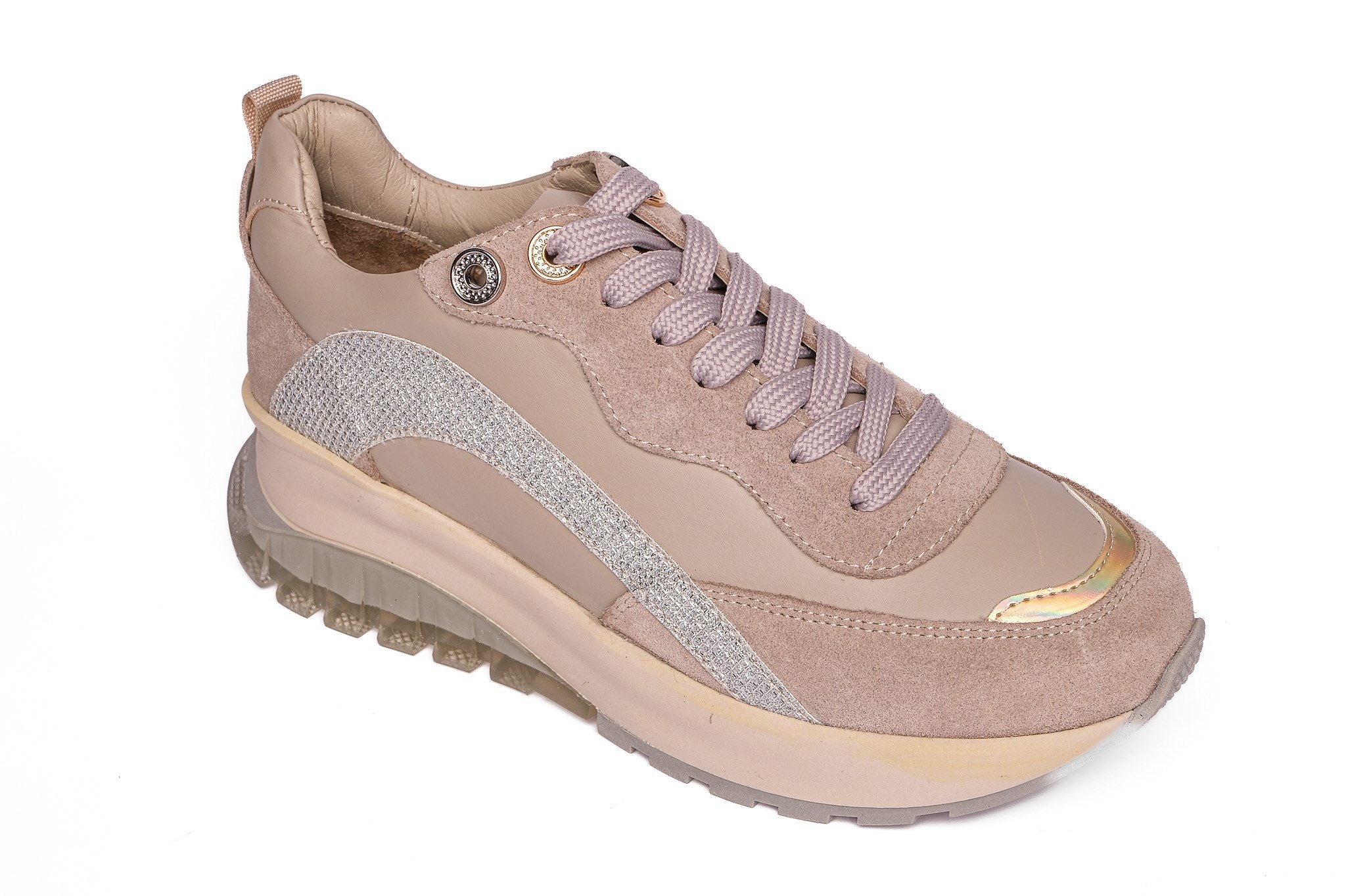 Ortoplus Deri Ortopedik Kadın Sneaker Ayakkabı ET3212 GRİ - OrtoPlus