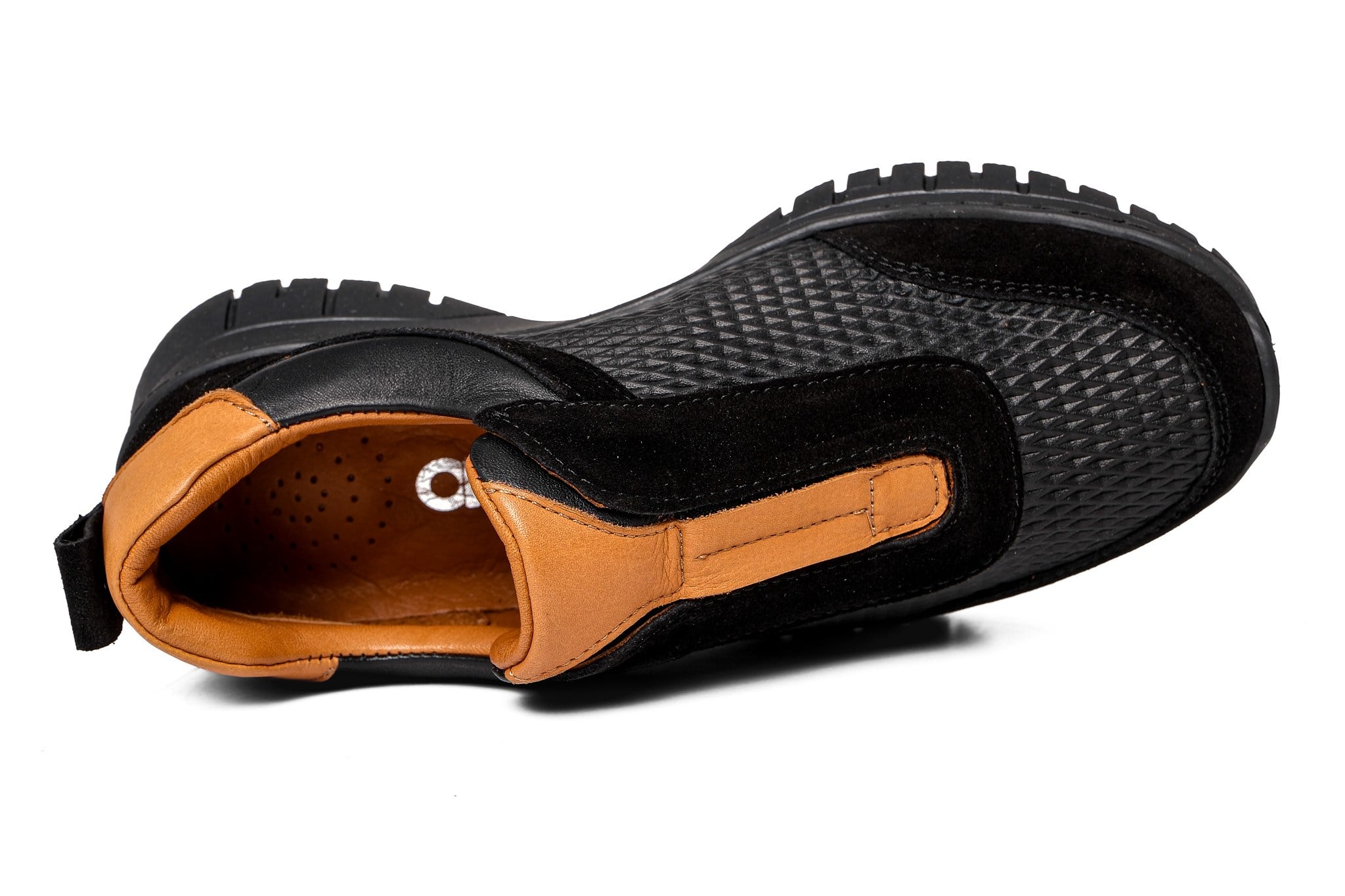 Ortoplus Deri Ortopedik Kadın Sneaker Ayakkabı ND26066 SİYAH - OrtoPlus
