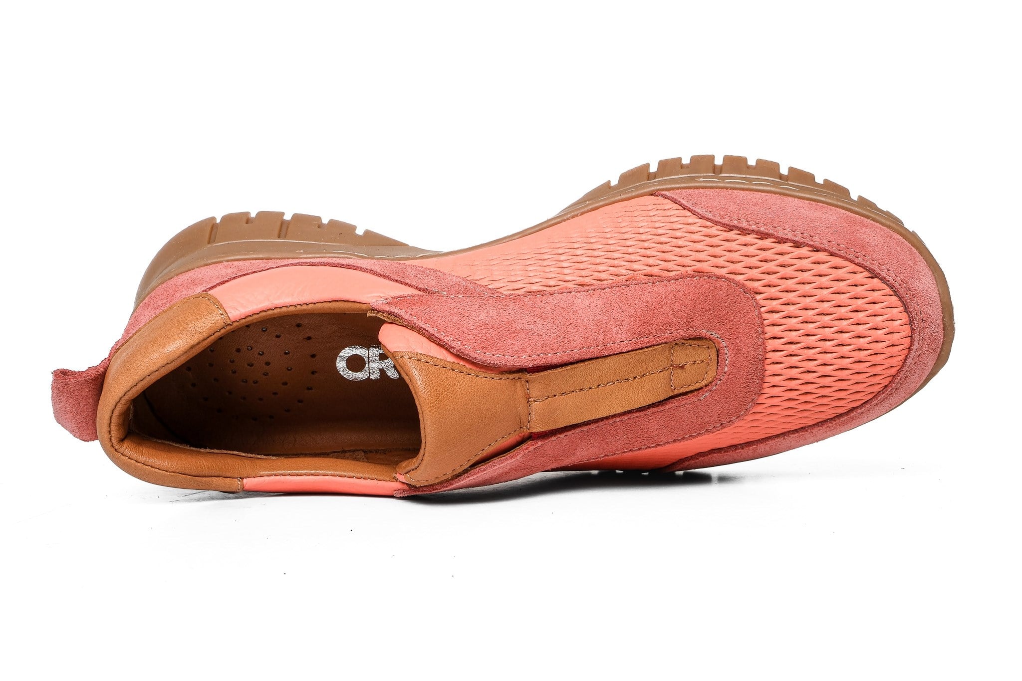 Ortoplus Deri Ortopedik Kadın Sneaker Ayakkabı ND26066 PEMBE - OrtoPlus