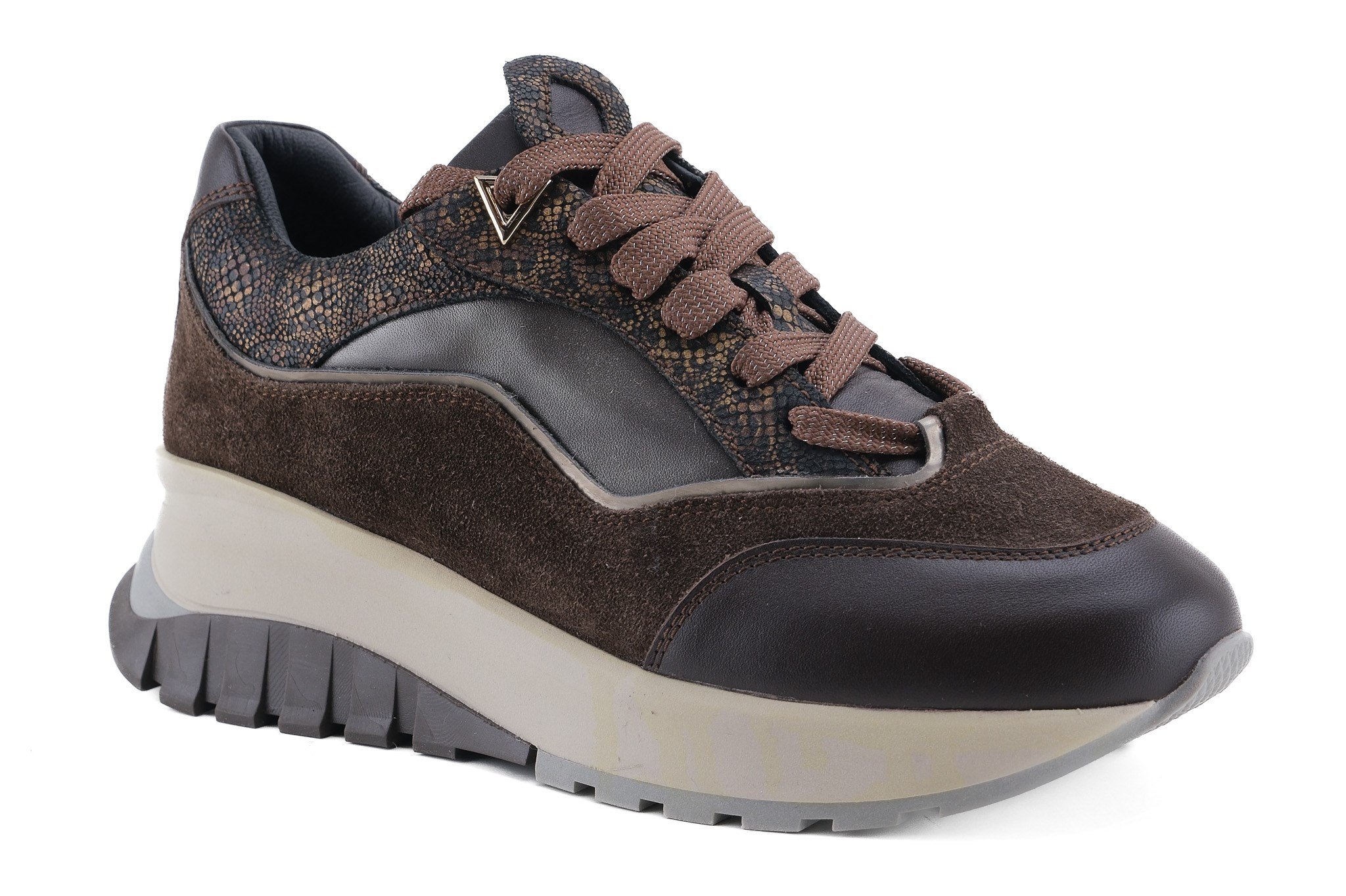 Ortoplus Deri Ortopedik Kadın Sneaker Ayakkabı ET3248 KAHVE - OrtoPlus