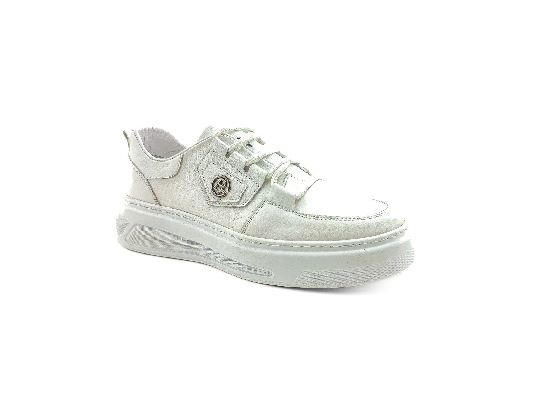 Ortoplus Deri Ortopedik Sneaker Kadın Ayakkabı S8030 BEYAZ - OrtoPlus