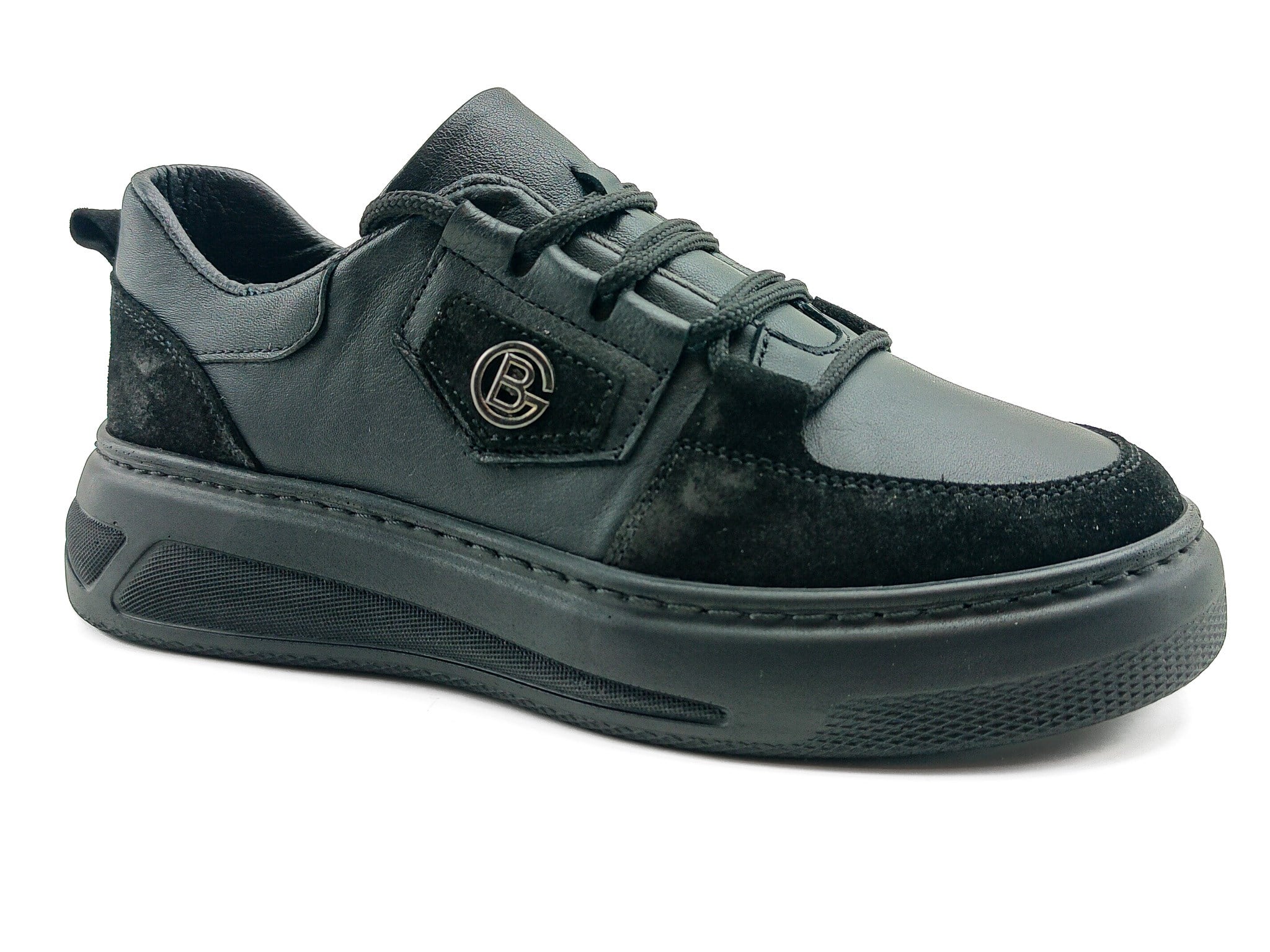 Ortoplus Deri Ortopedik Sneaker Kadın Ayakkabı S8030 SİYAH - OrtoPlus