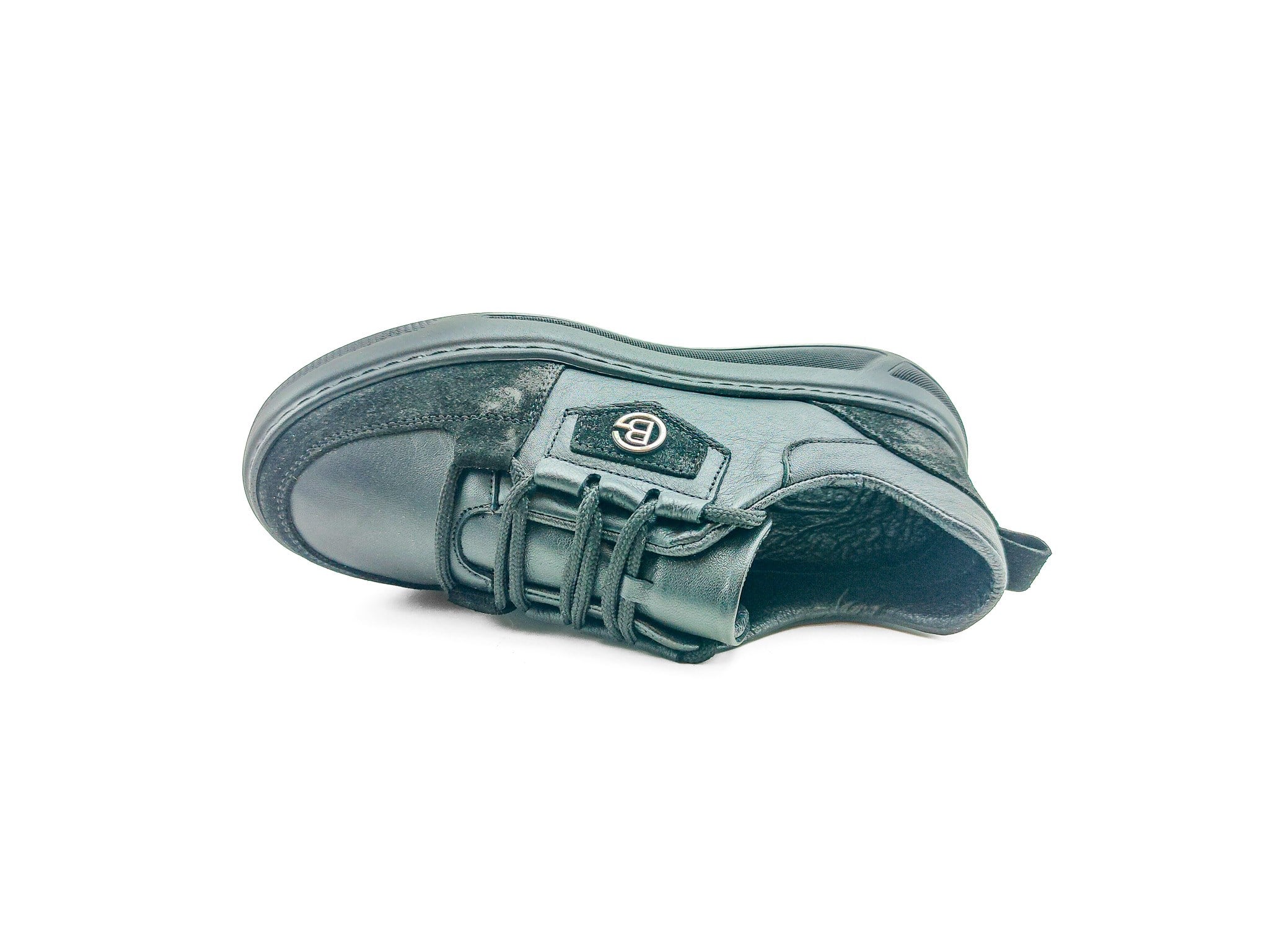 Ortoplus Deri Ortopedik Sneaker Kadın Ayakkabı S8030 SİYAH - OrtoPlus