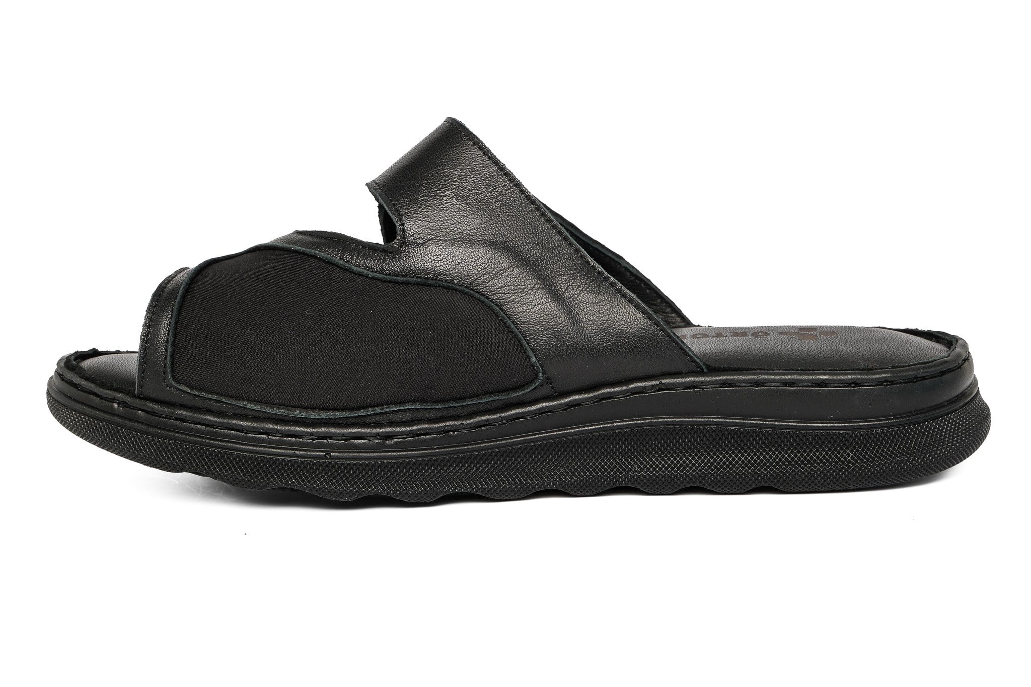 Ortoplus Kadın Deri Ortopedik Halluks Valgus Terlik İ1002 SİYAH - OrtoPlus