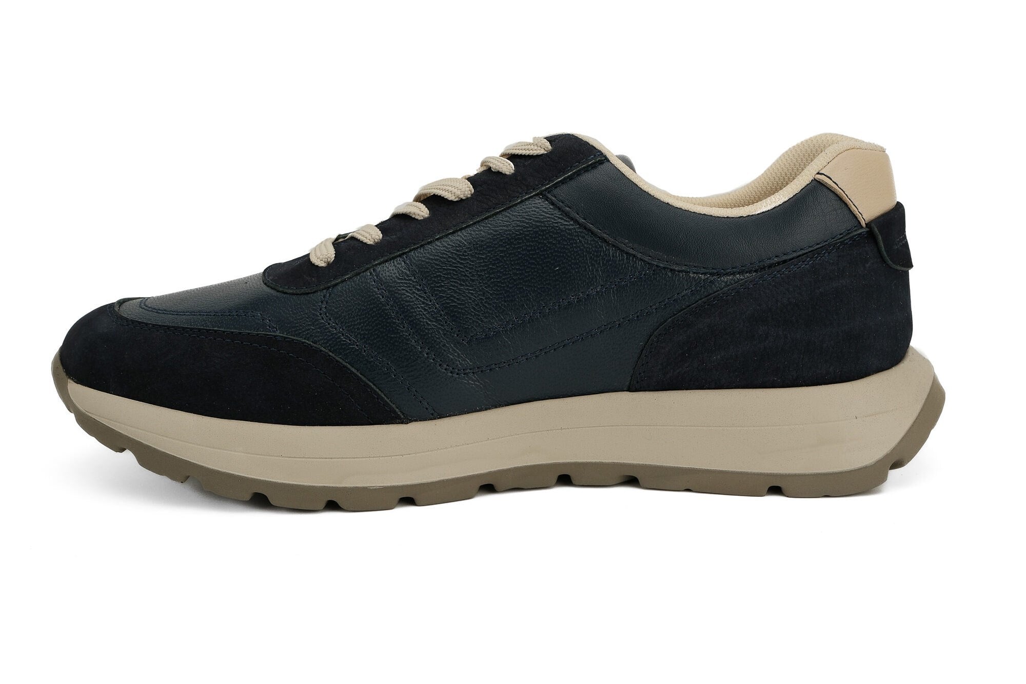 Ortoplus Ortopedik Casual Deri Erkek Ayakkabı DK1111 LACİVERT - OrtoPlus