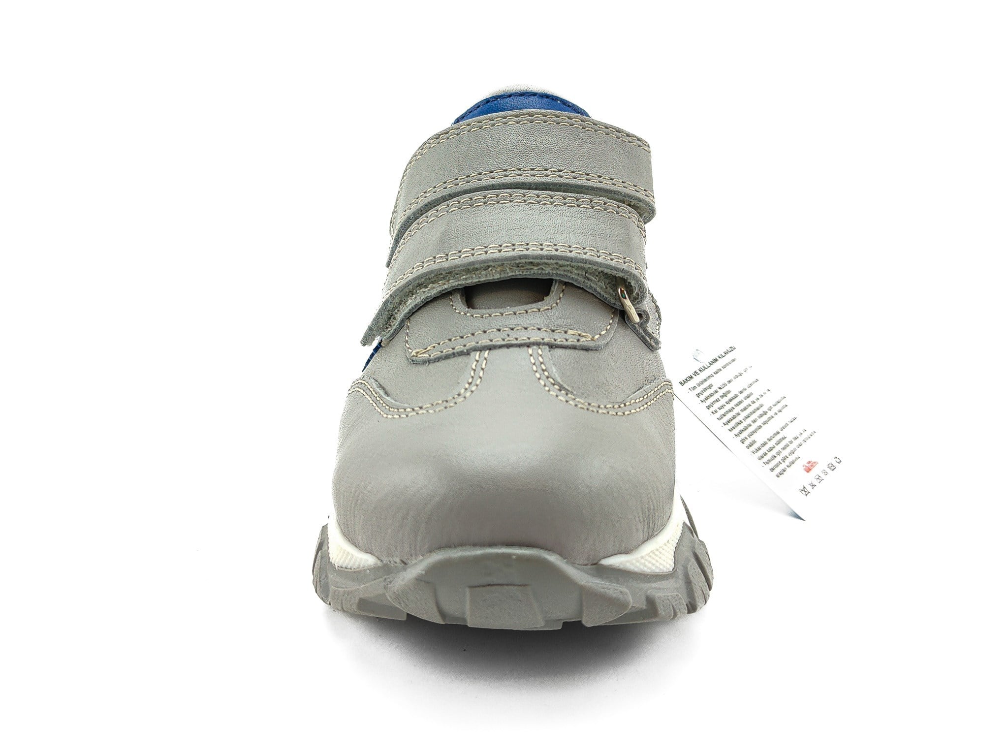 Ortoplus Ortopedik Deri Çocuk Spor Ayakkabı F C268-1 GRİ-LACİ - OrtoPlus
