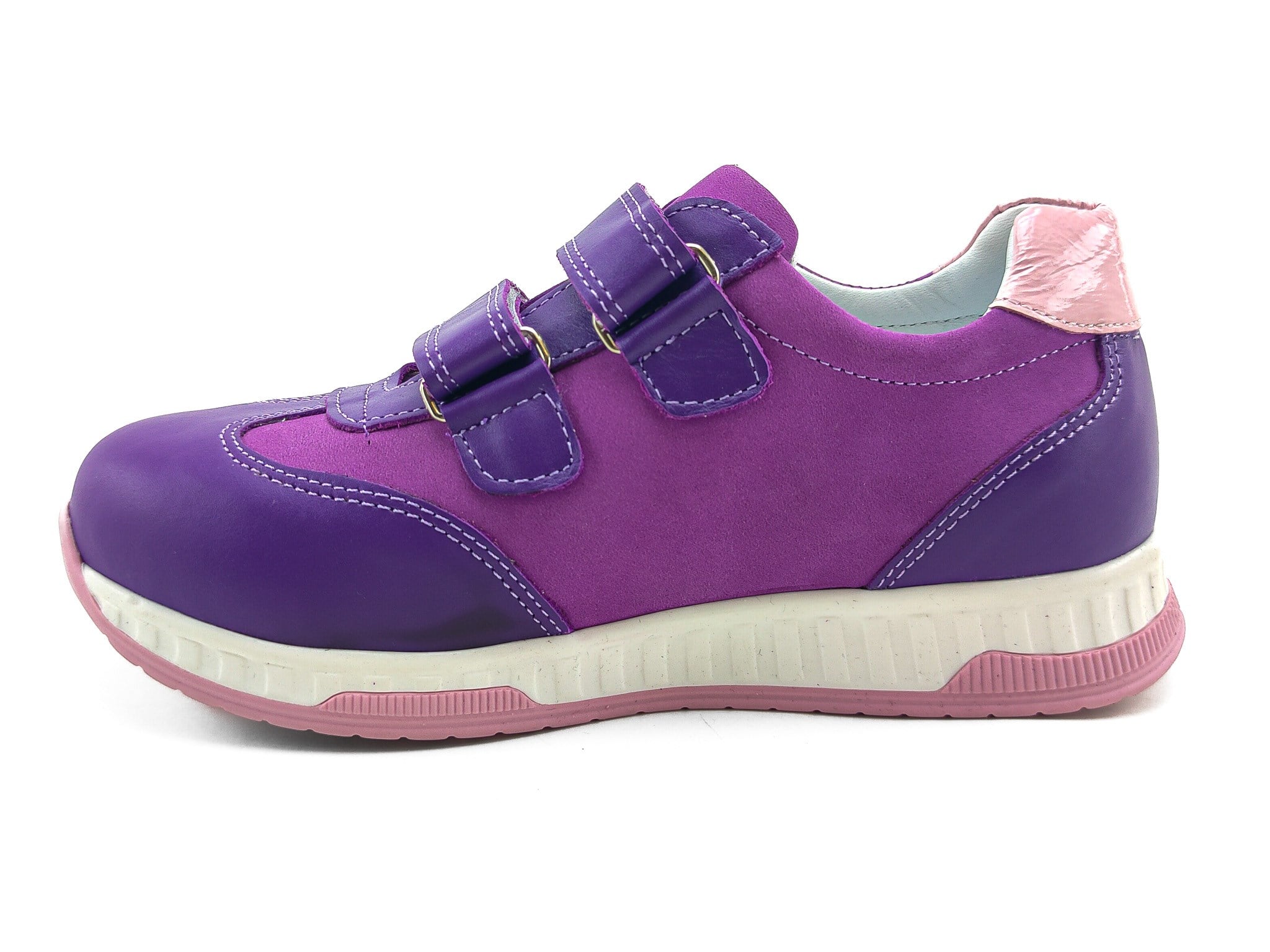 Ortoplus Ortopedik Deri Çocuk Spor Ayakkabı F C268-1 MOR - OrtoPlus