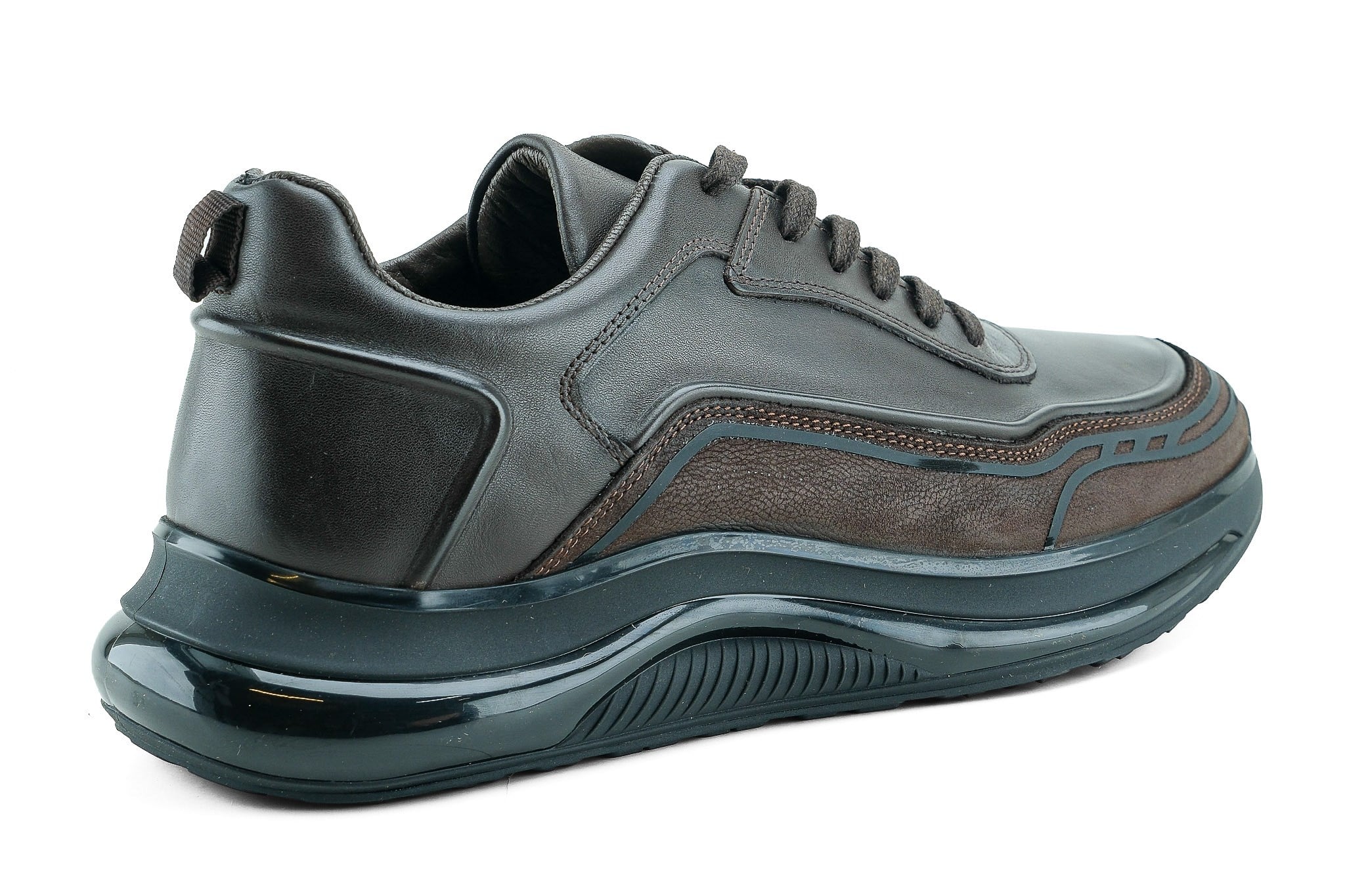 Ortoplus Ortopedik Deri Erkek Sneaker Ayakkabı CF2425 KAHVE - OrtoPlus