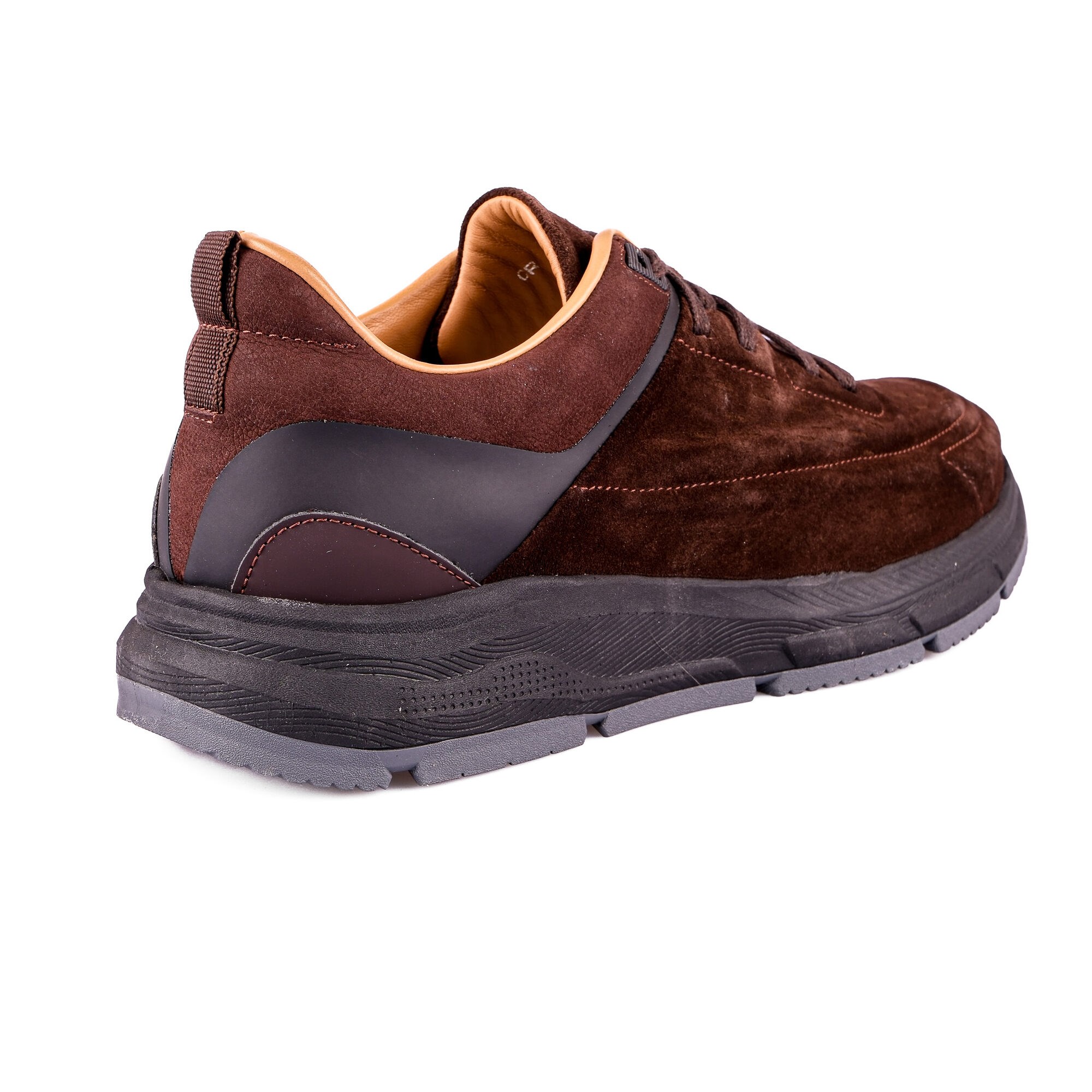Ortoplus Ortopedik Deri Erkek Sneaker Ayakkabı CF2508 KAHVE SÜET - OrtoPlus
