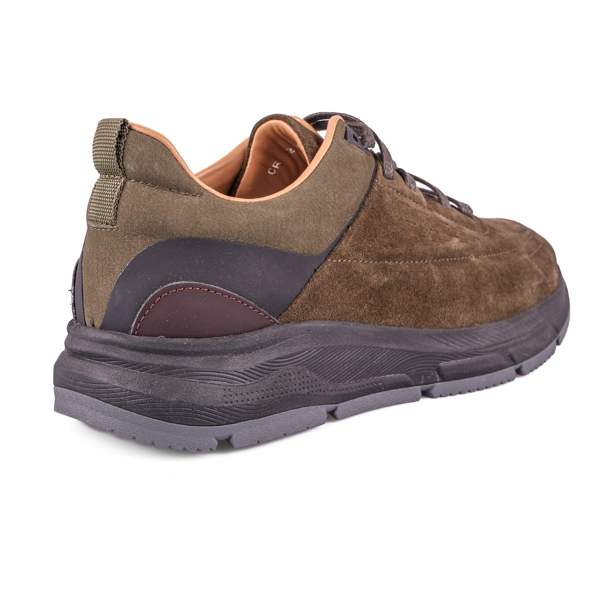 Ortoplus Ortopedik Deri Erkek Sneaker Ayakkabı CF2508 HAKİ SÜET - OrtoPlus