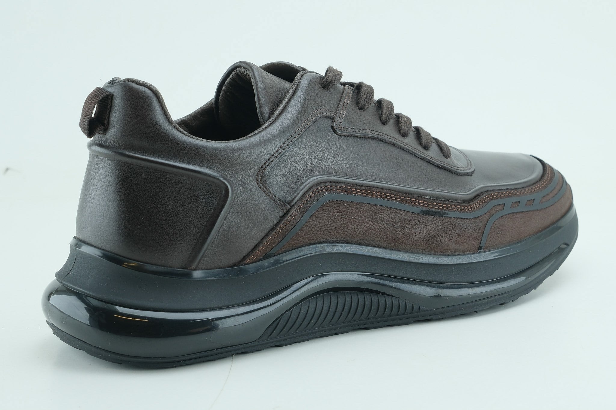 Ortoplus Ortopedik Deri Erkek Sneaker Ayakkabı CF2425 KAHVE - OrtoPlus
