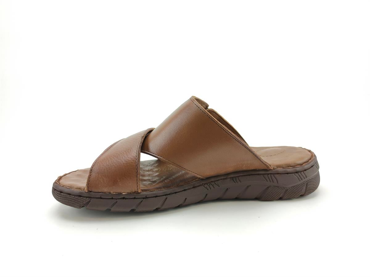 Ortoplus Ortopedik Deri Erkek Terlik FK3104 - OrtoPlus