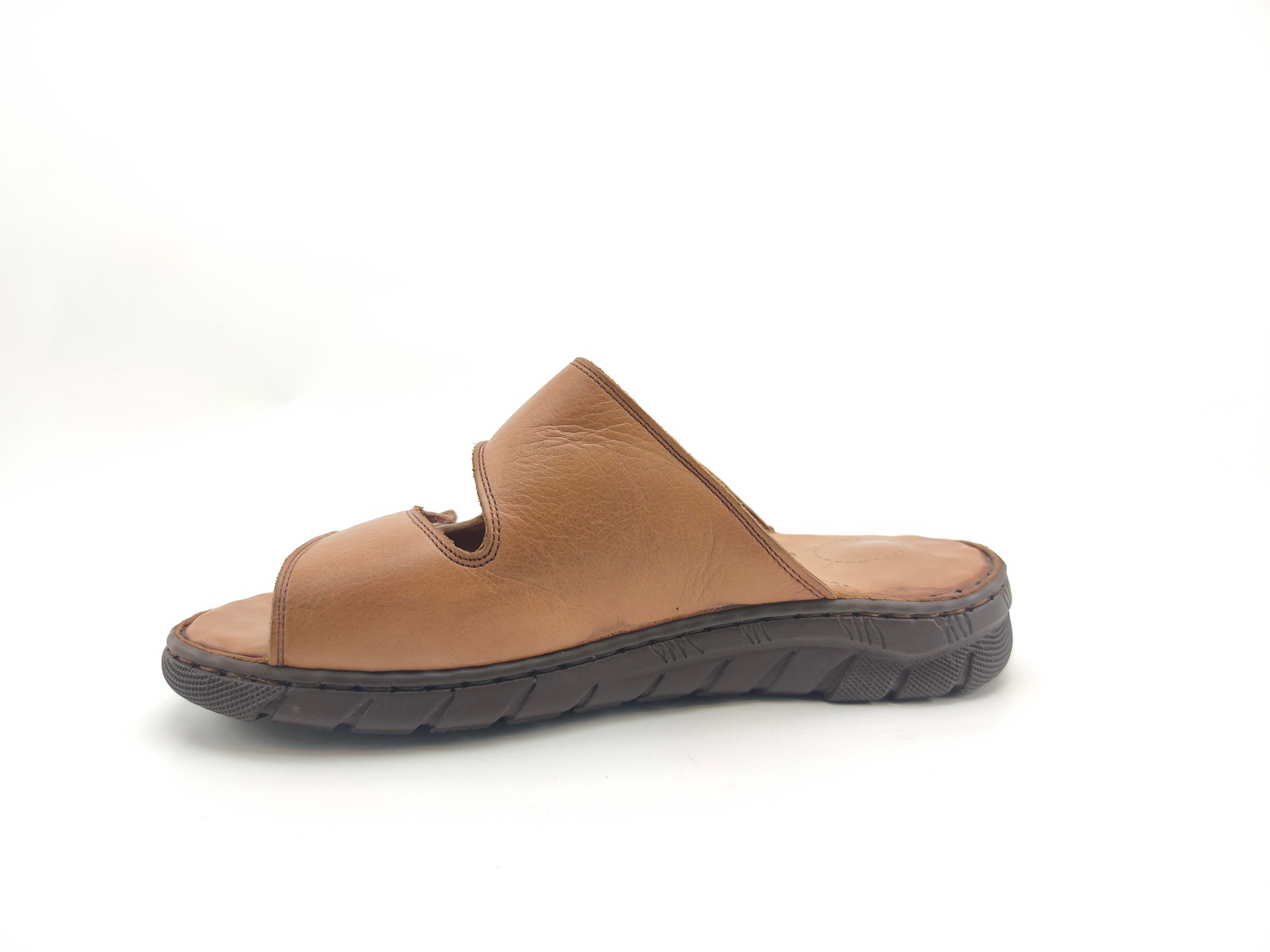 Ortoplus Ortopedik Deri Erkek Terlik FK3106 - OrtoPlus