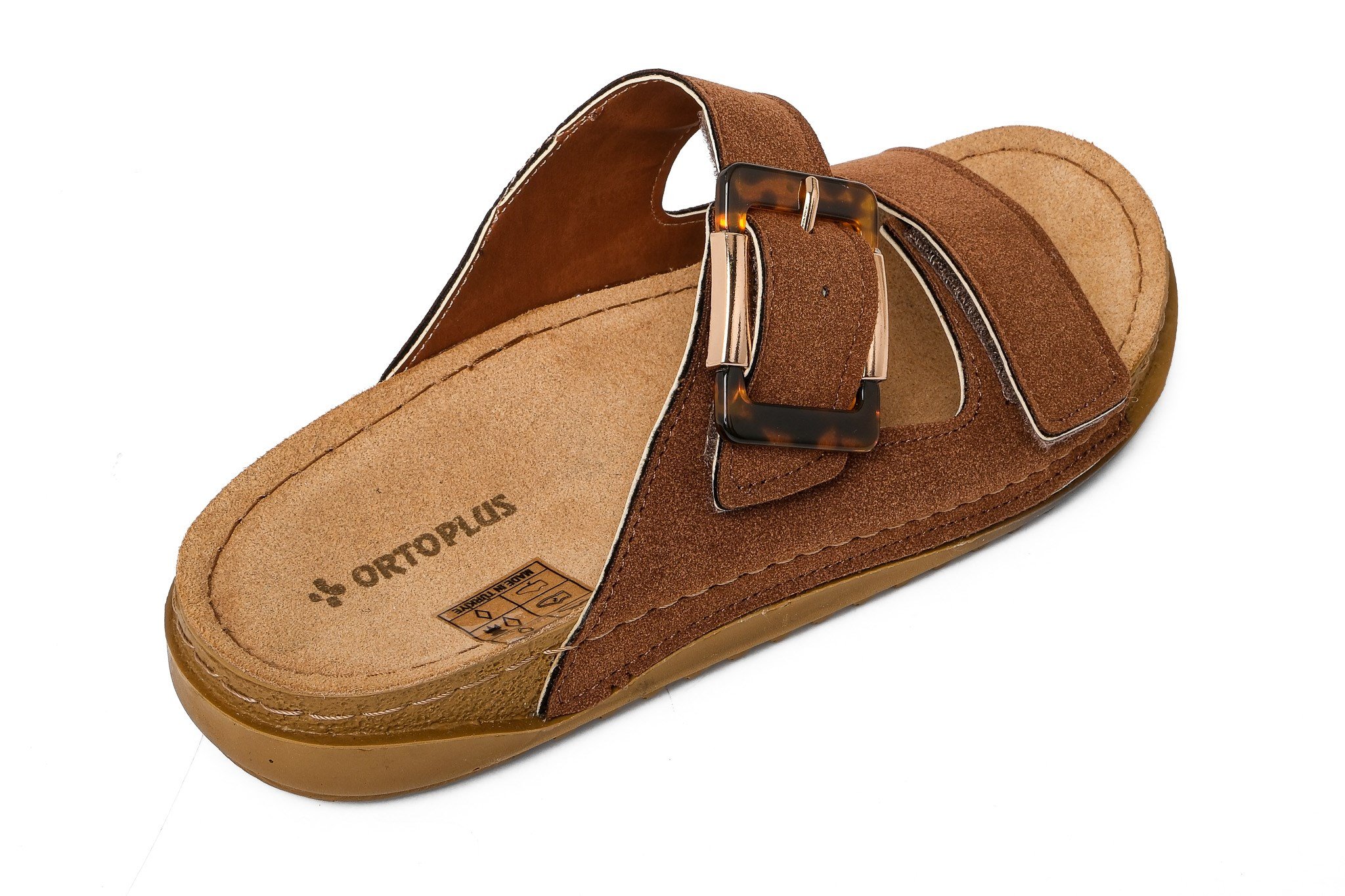 Ortoplus Ortopedik Kadın Terlik SY213636 KAHVE - OrtoPlus