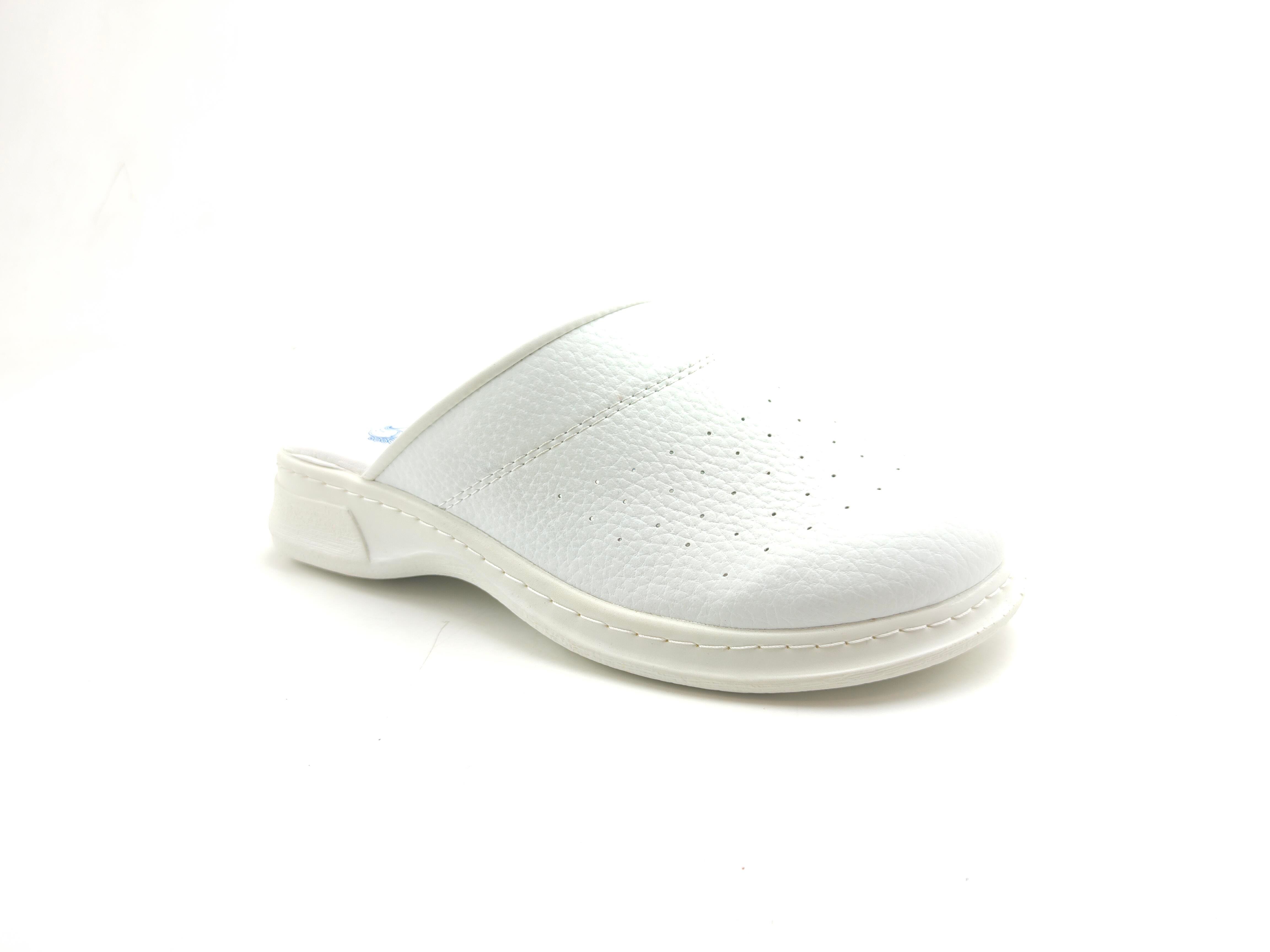 Ortoplus Sabo Unisex Deri Hastane Terlik KT9001 BEYAZ - OrtoPlus