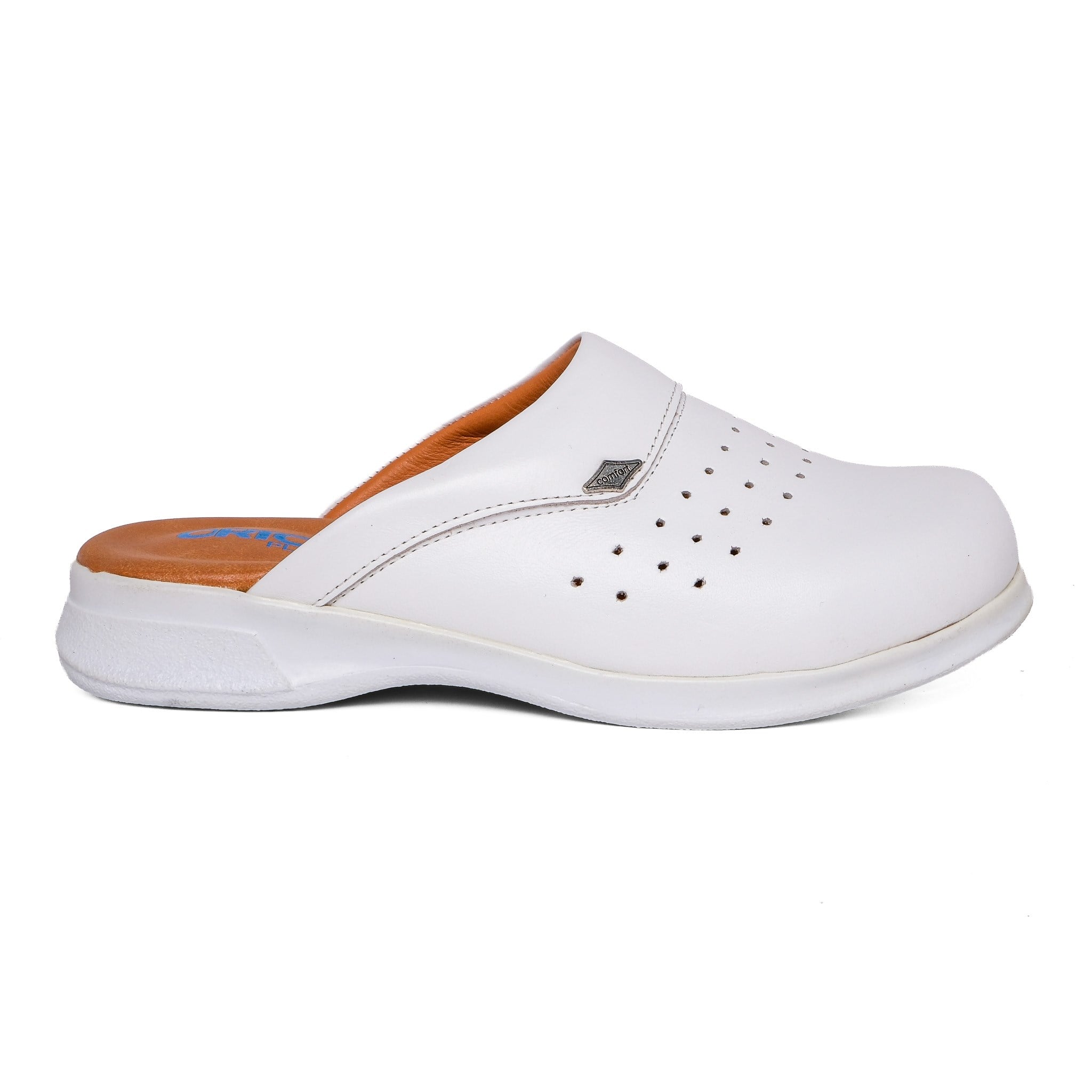 Ortoplus Sabo Unisex Deri Hastane Terlik KT9001 BEYAZ - OrtoPlus