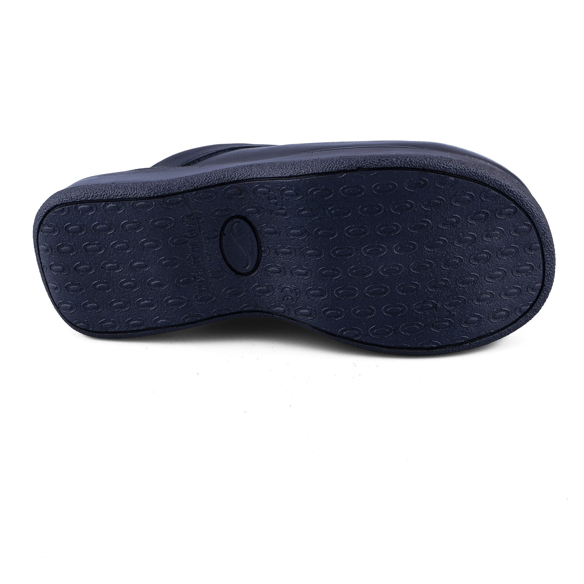Ortoplus Sabo Unisex Deri Hastane Terlik KT9001 LACİVERT - OrtoPlus