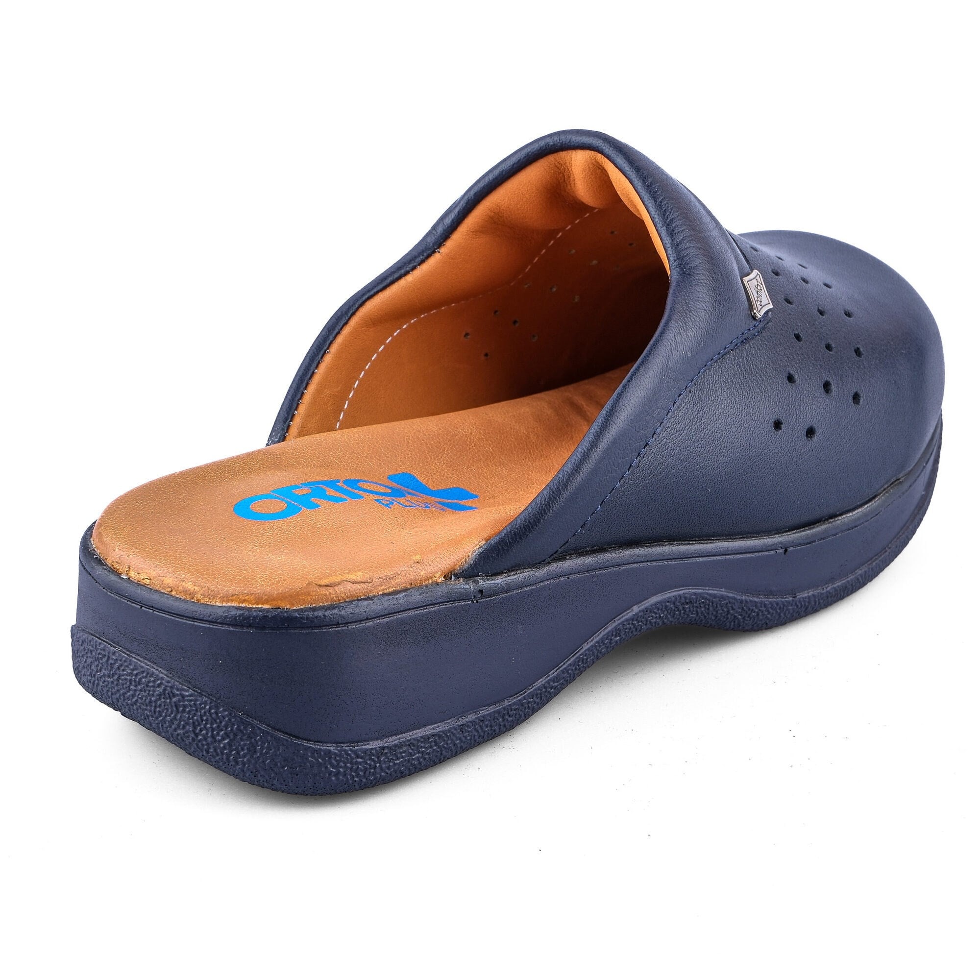 Ortoplus Sabo Unisex Deri Hastane Terlik KT9001 LACİVERT - OrtoPlus