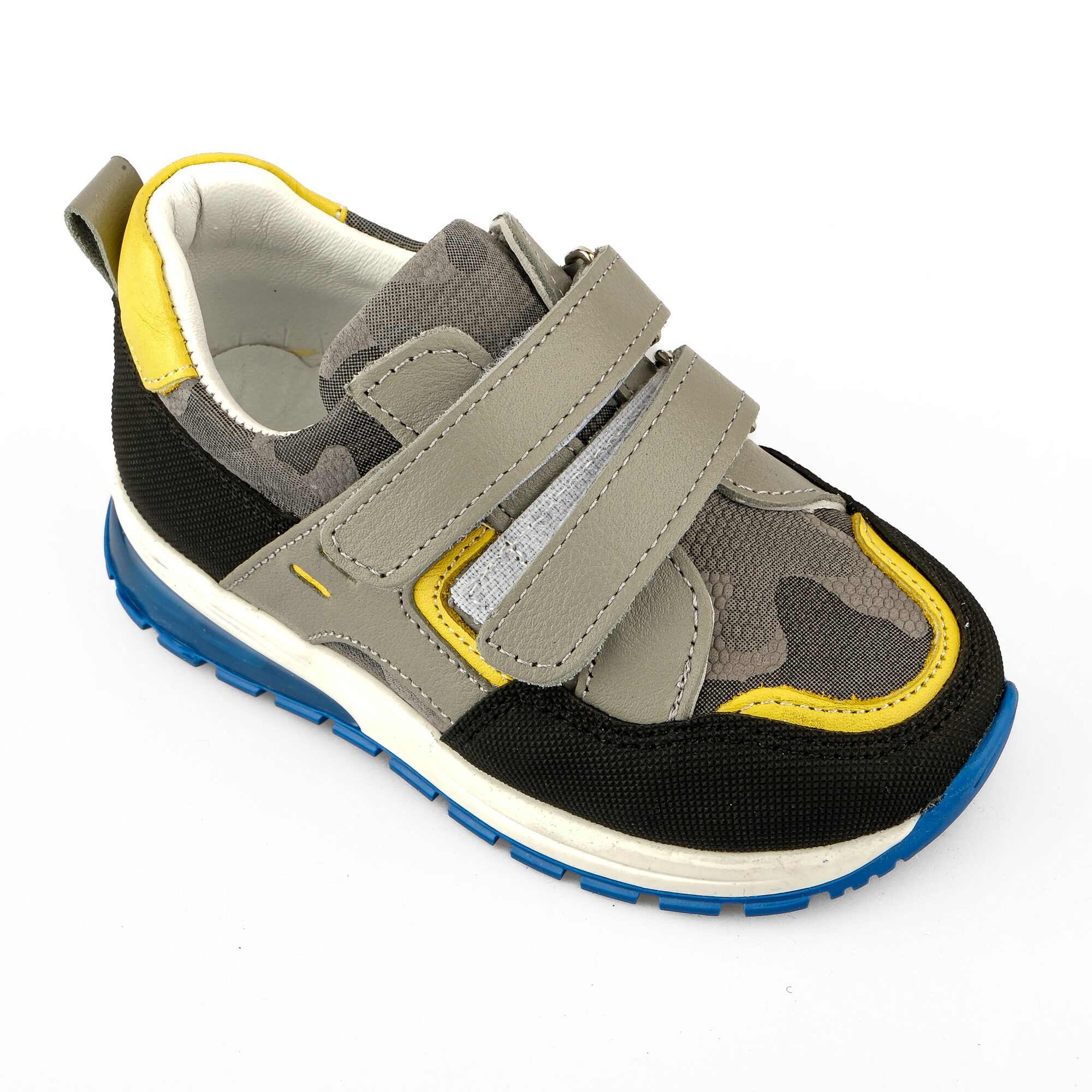 Ortoplus Spor Deri Ortopedik Işıklı Bebe Ayakkabı K SB2095 GRİ - SİYAH - OrtoPlus