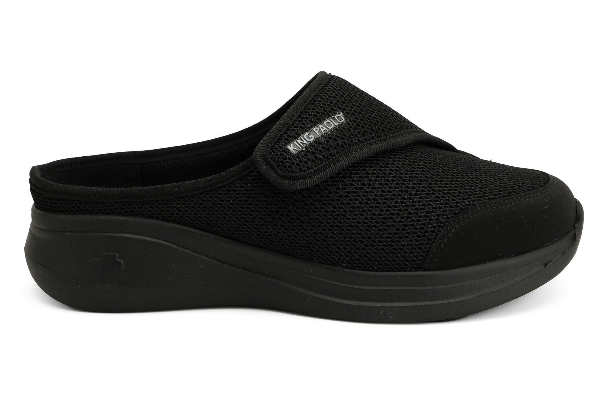 Sneaker Tekstil Tabanı Çıkan Yürüyüş Cırtlı Kadın Terlik KP5197 SİYAH - King Paolo