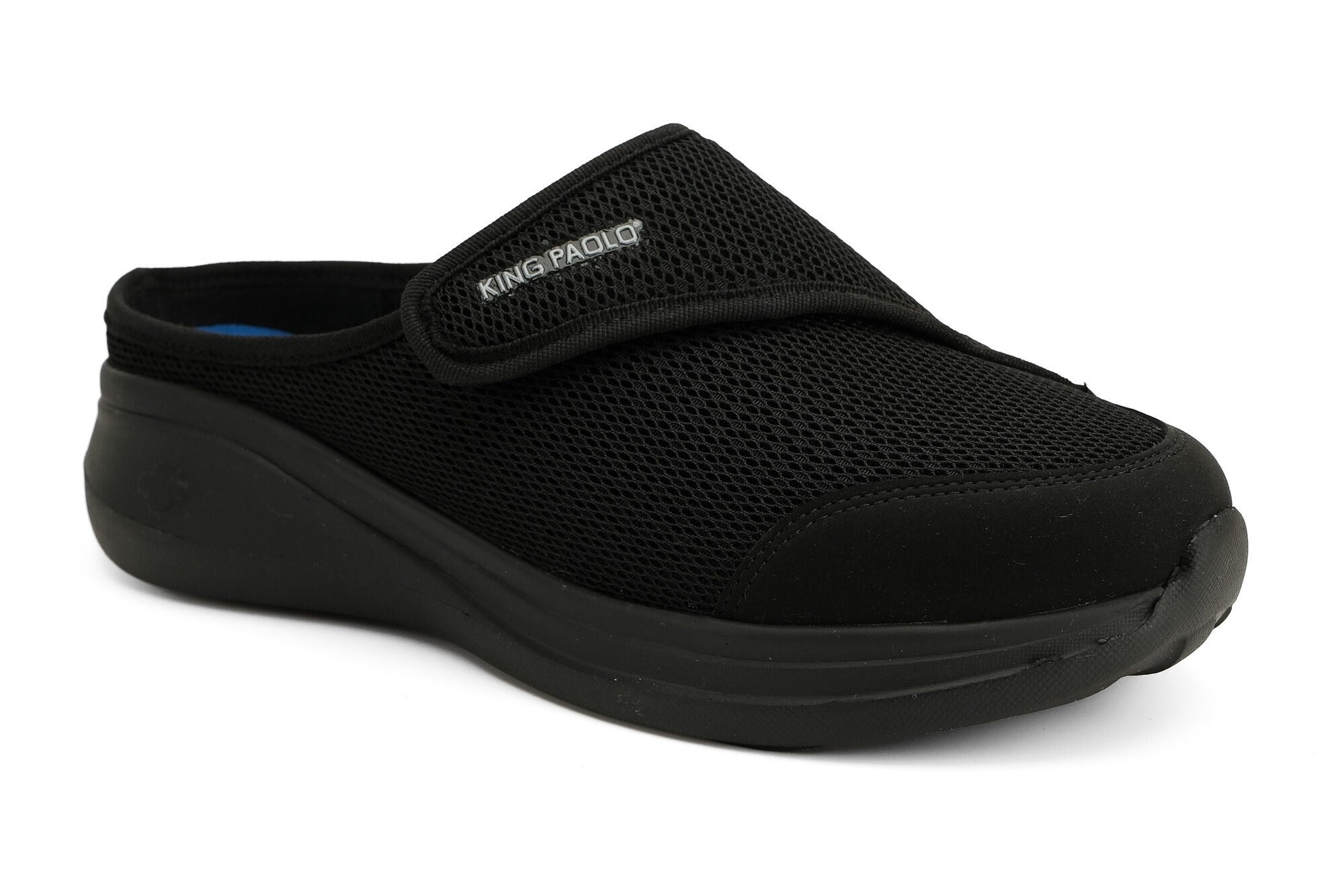 Sneaker Tekstil Tabanı Çıkan Yürüyüş Cırtlı Kadın Terlik KP5197 SİYAH - King Paolo