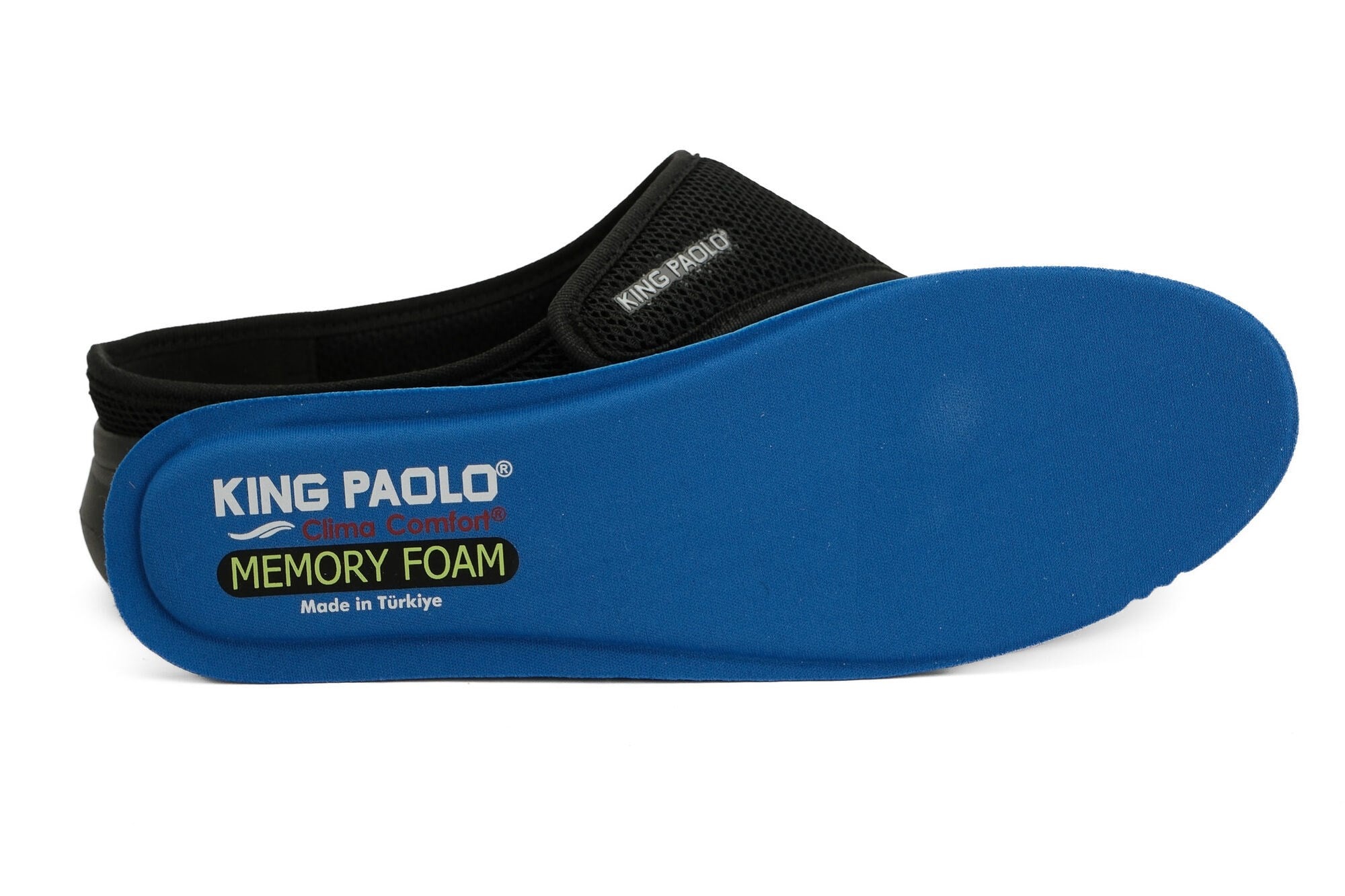 Sneaker Tekstil Tabanı Çıkan Yürüyüş Cırtlı Kadın Terlik KP5197 SİYAH - King Paolo