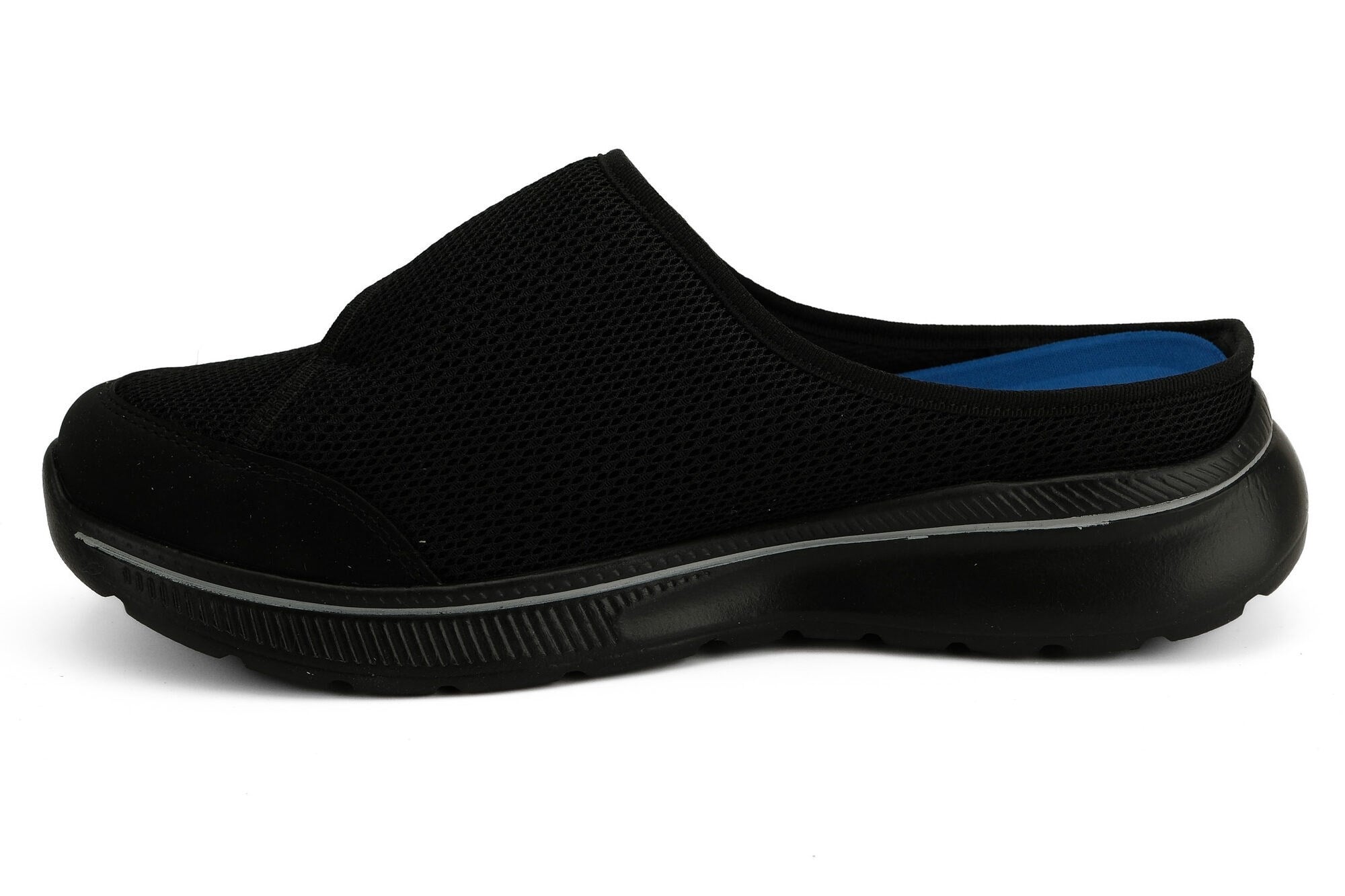 Sneaker Tekstil Tabanı Çıkan Yürüyüş Cırtlı Erkek Terlik KP1274 SİYAH - King Paolo