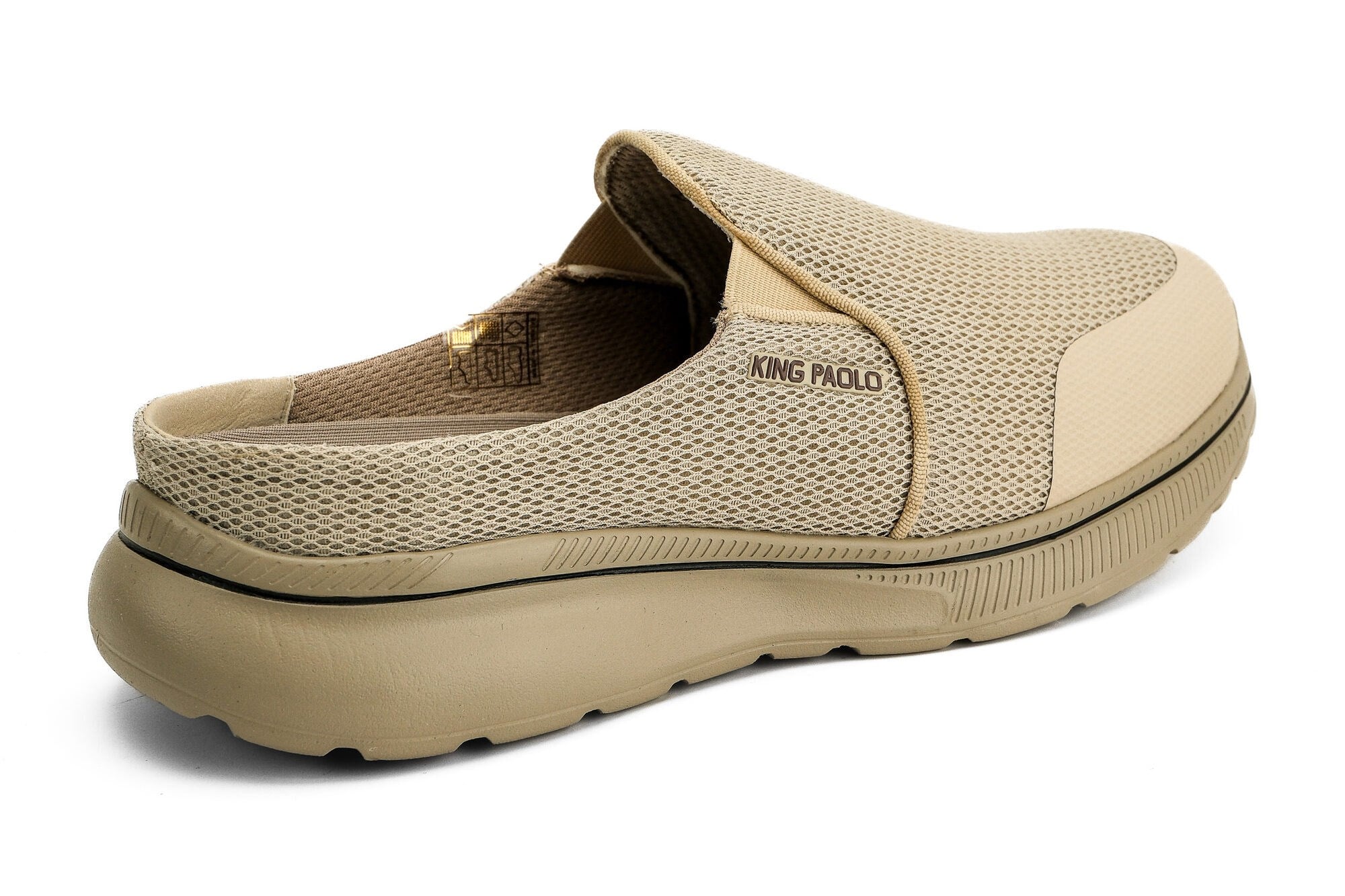 Sneaker Tekstil Tabanı Çıkan Yürüyüş Erkek Terlik KP1211 BEJ - King Paolo