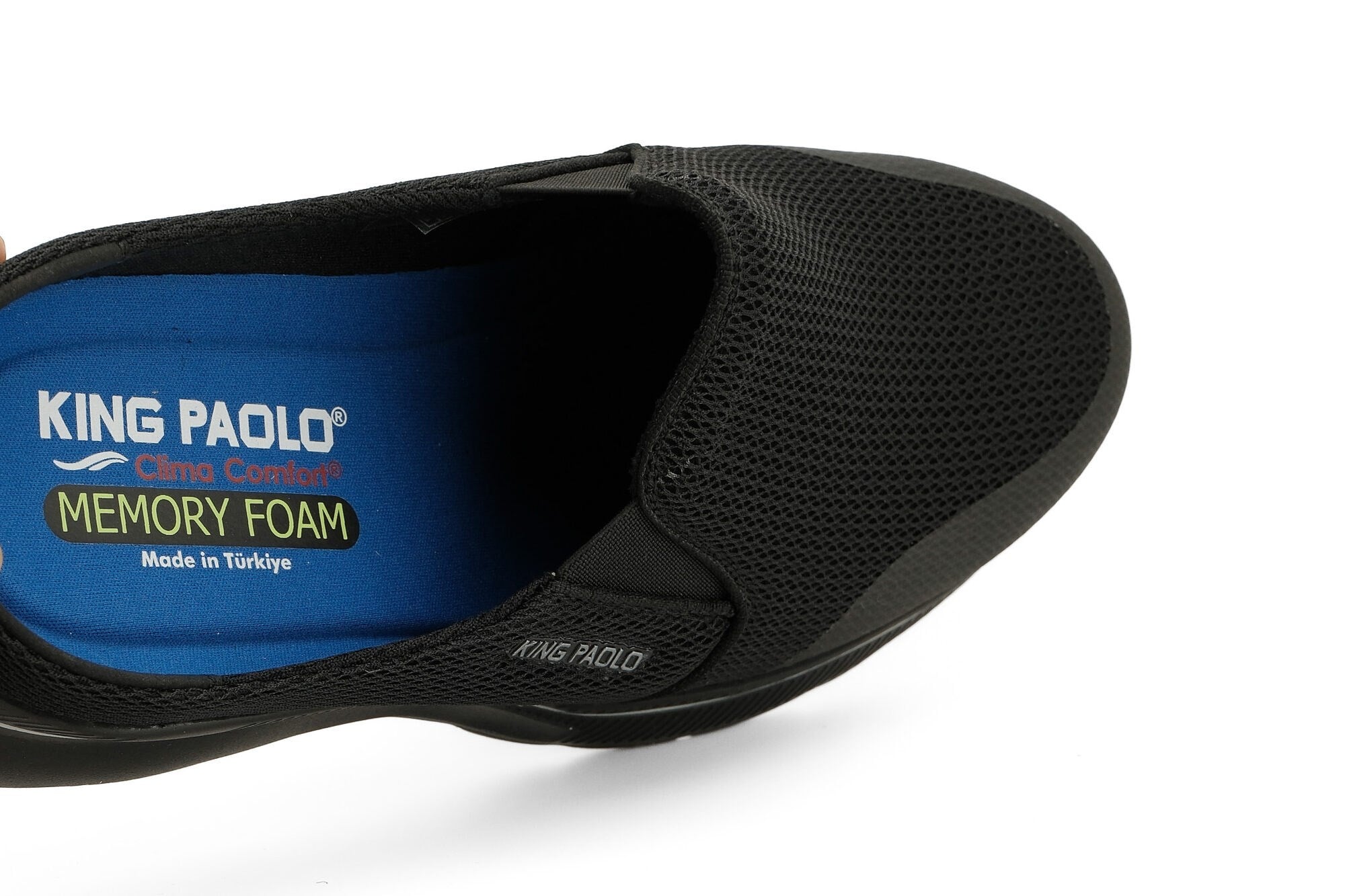 Sneaker Tekstil Tabanı Çıkan Yürüyüş Erkek Terlik KP1211 SİYAH - King Paolo