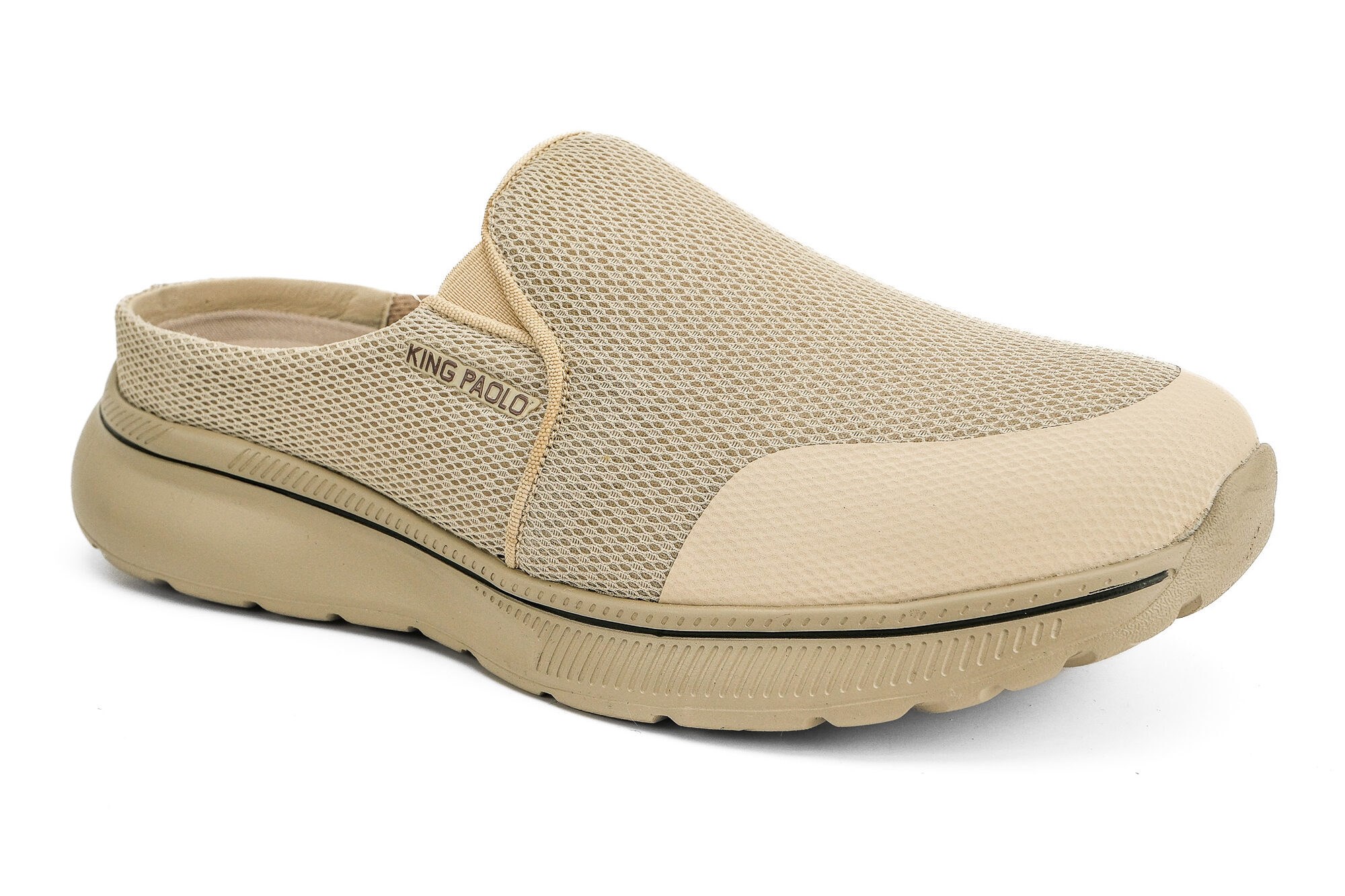Sneaker Tekstil Tabanı Çıkan Yürüyüş Erkek Terlik KP1211 BEJ - King Paolo