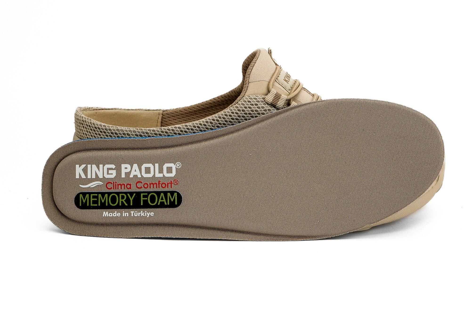 Sneaker Tekstil Tabanı Çıkan Yürüyüş Kadın Terlik KP5109 BEJ - King Paolo