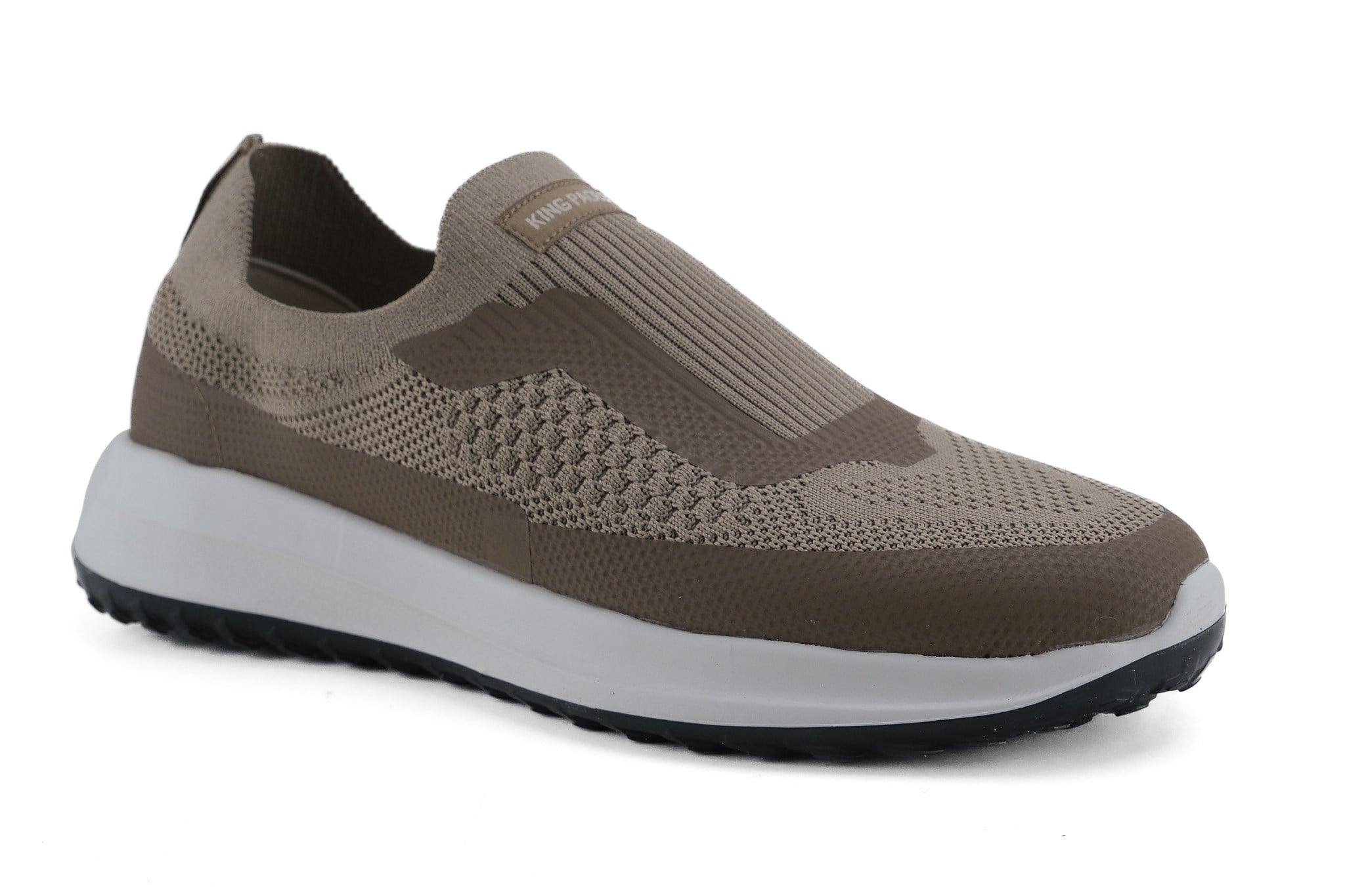 Sneaker Tekstil Yürüyüş Erkek Ayakkab Bağcıksız KP1358 VİZON - King Paolo