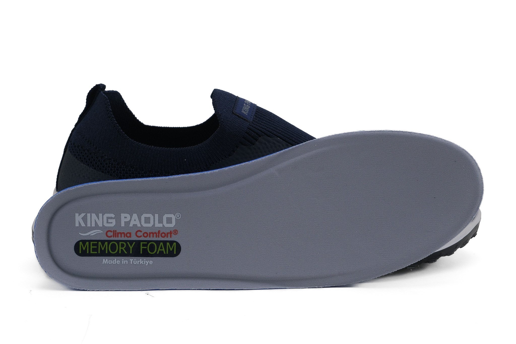 Sneaker Tekstil Yürüyüş Erkek Ayakkab Bağcıksız KP1358 LACİVERT - King Paolo