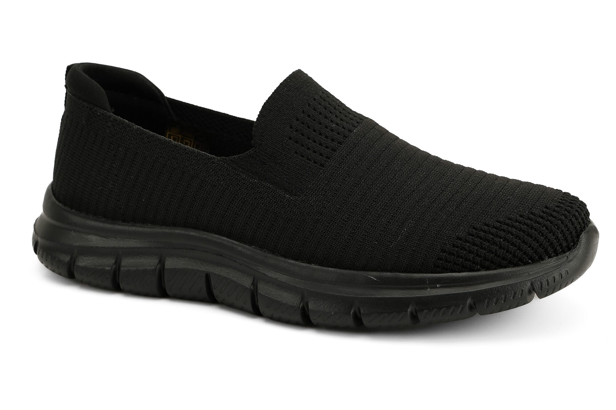 Sneaker Tekstil Yürüyüş Kadın Ayakkabı Bağcıksız KP5234 SİYAH - King Paolo