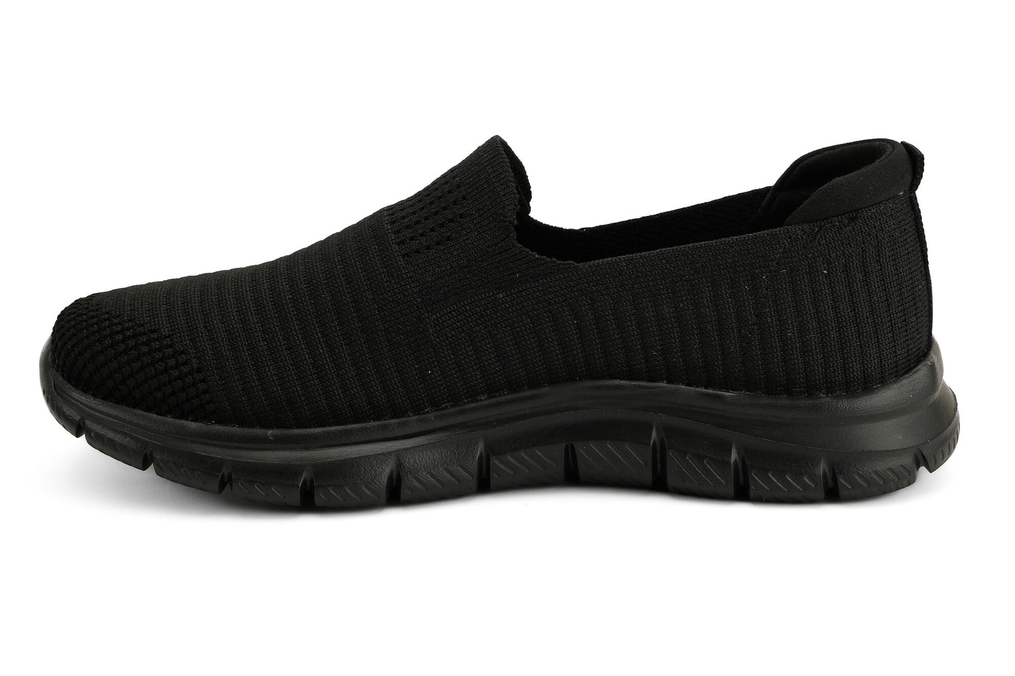 Sneaker Tekstil Yürüyüş Kadın Ayakkabı Bağcıksız KP5234 SİYAH - King Paolo