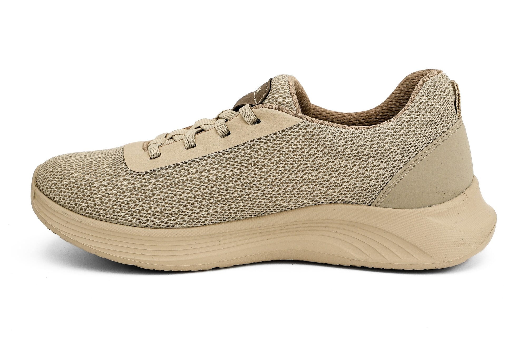 Sneaker Tekstil Yürüyüş Kadın Ayakkabı Bağcıklı KP5174 BEJ - King Paolo