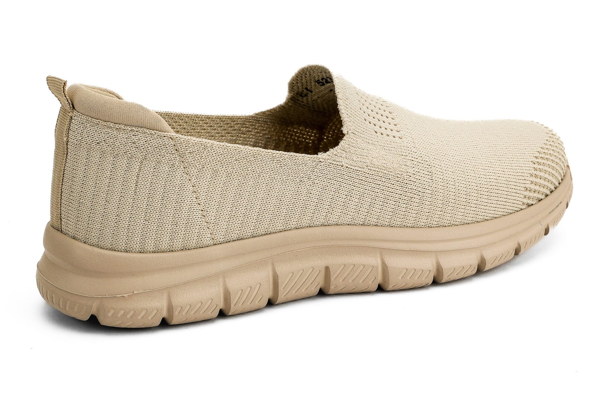Sneaker Tekstil Yürüyüş Kadın Ayakkabı Bağcıksız KP5234 BEJ - King Paolo