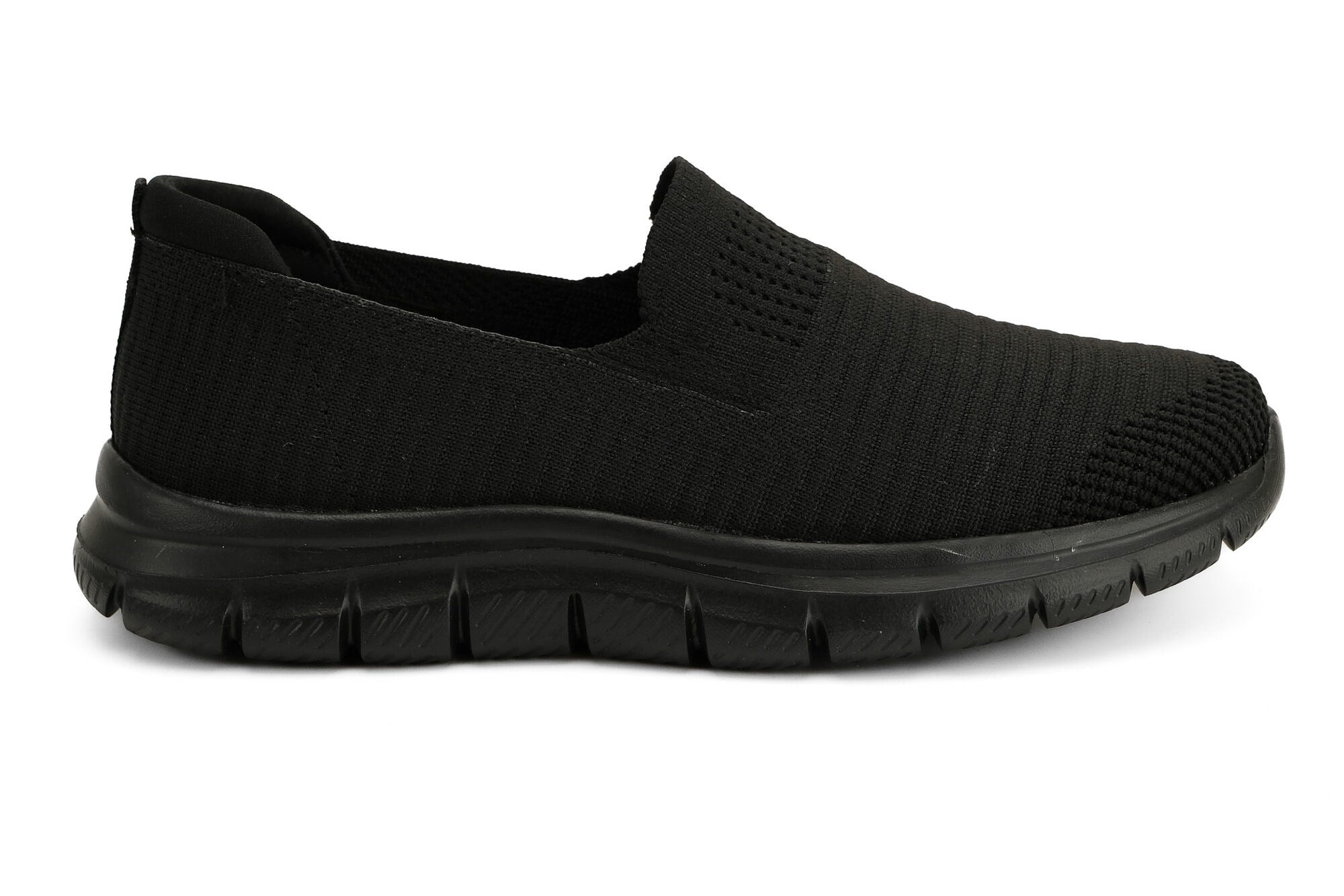 Sneaker Tekstil Yürüyüş Kadın Ayakkabı Bağcıksız KP5234 SİYAH - King Paolo