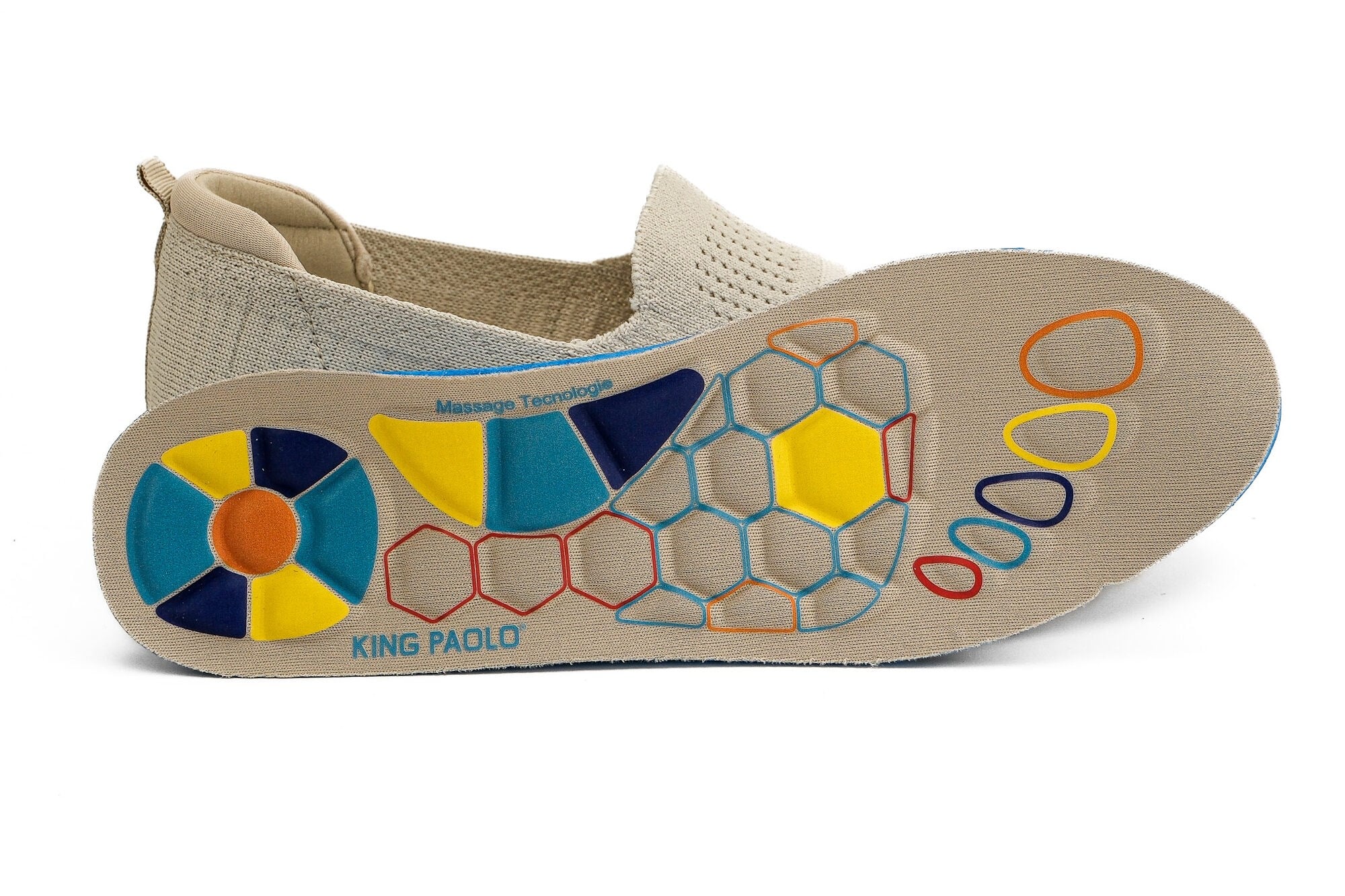 Sneaker Tekstil Yürüyüş Kadın Ayakkabı Bağcıksız KP5234 BEJ - King Paolo