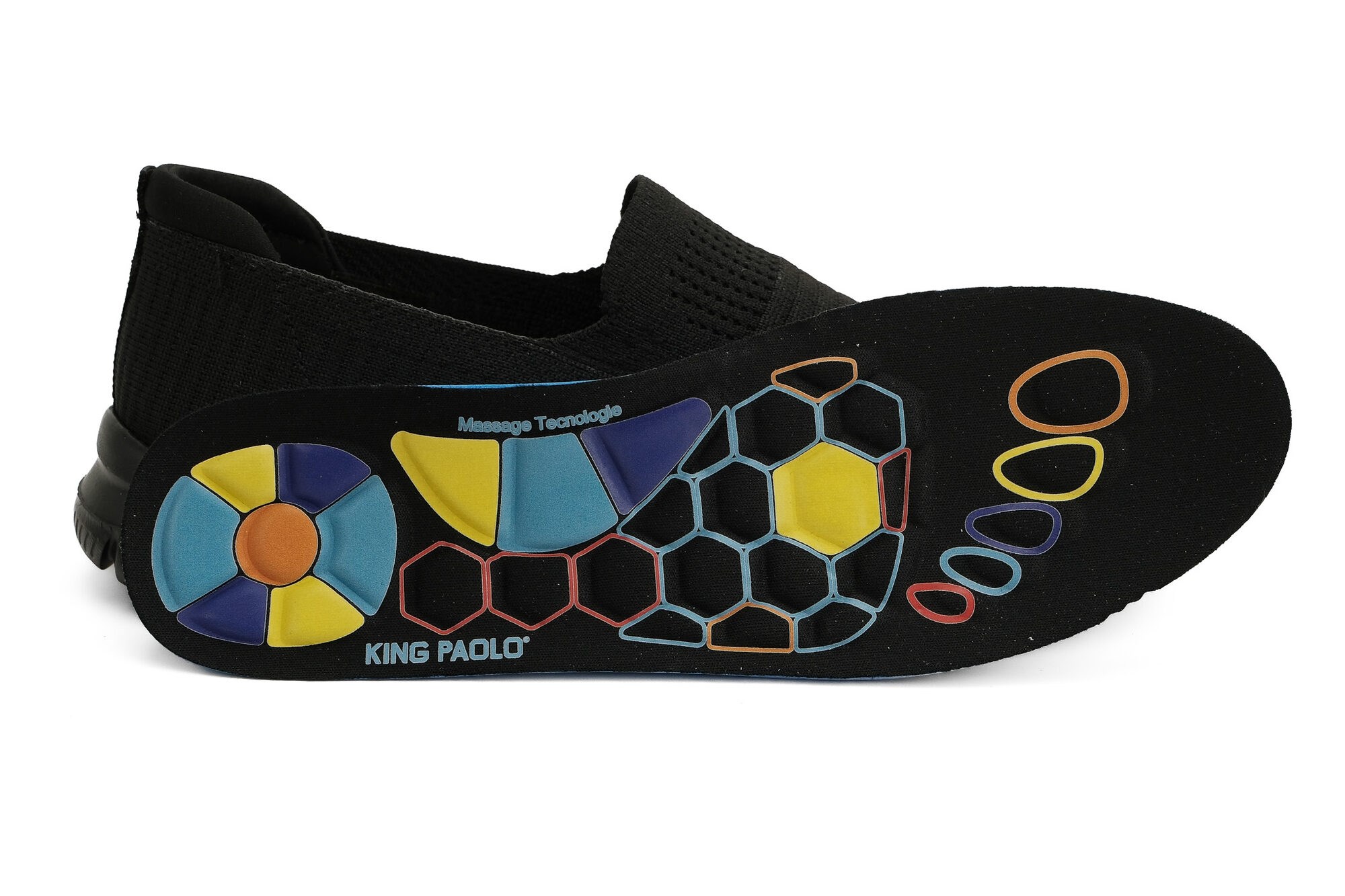 Sneaker Tekstil Yürüyüş Kadın Ayakkabı Bağcıksız KP5234 SİYAH - King Paolo