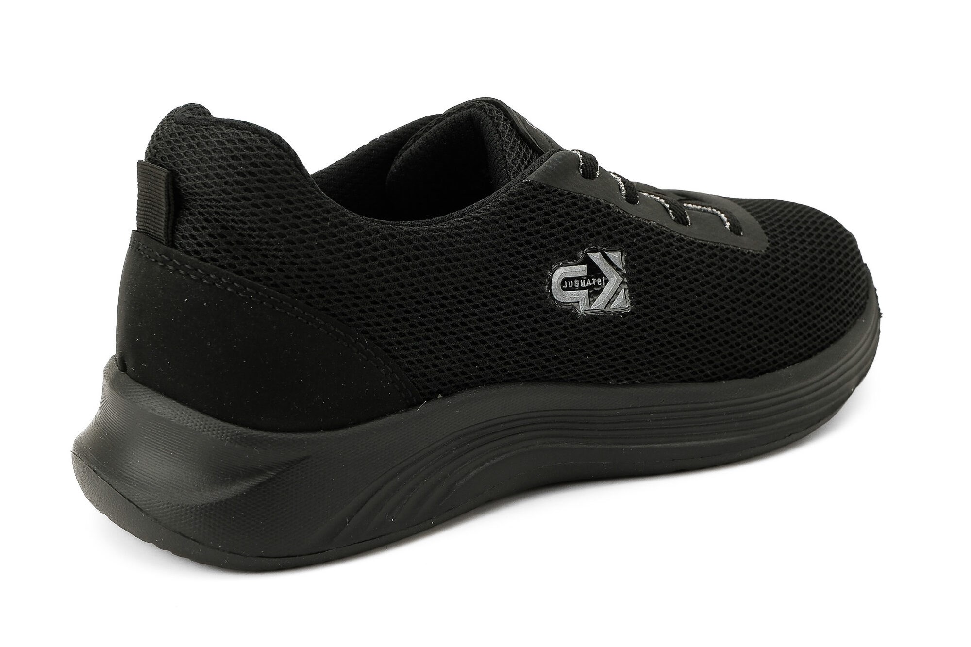 Sneaker Tekstil Yürüyüş Kadın Ayakkabı Bağcıklı KP5174 SİYAH - King Paolo
