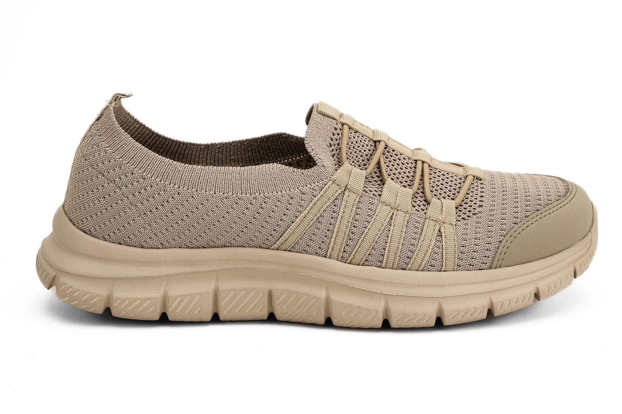Sneaker Tekstil Yürüyüş Kadın Streç Ayakkabı KP5223 PUDRA - King Paolo