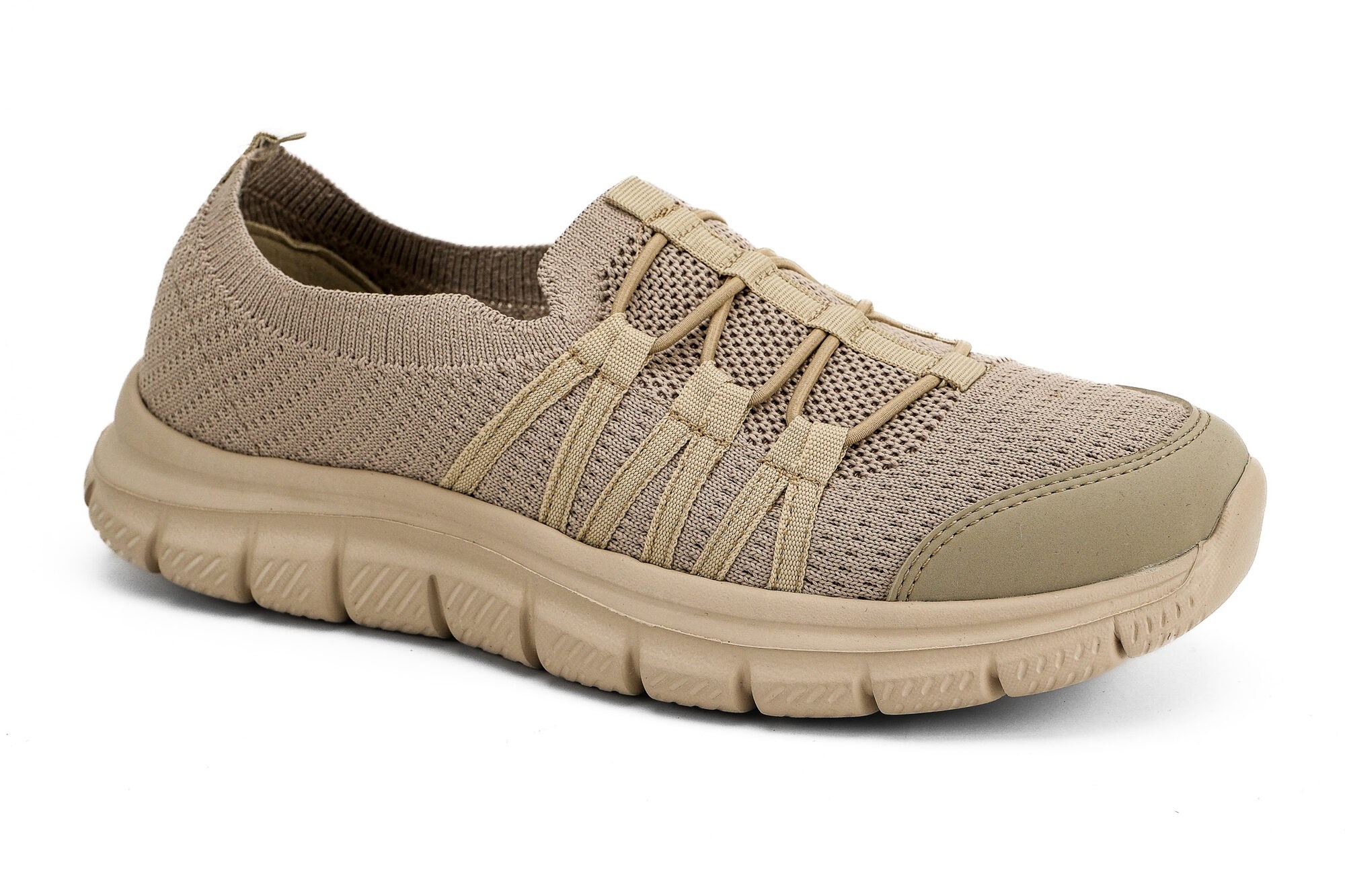 Sneaker Tekstil Yürüyüş Kadın Streç Ayakkabı KP5223 PUDRA - King Paolo