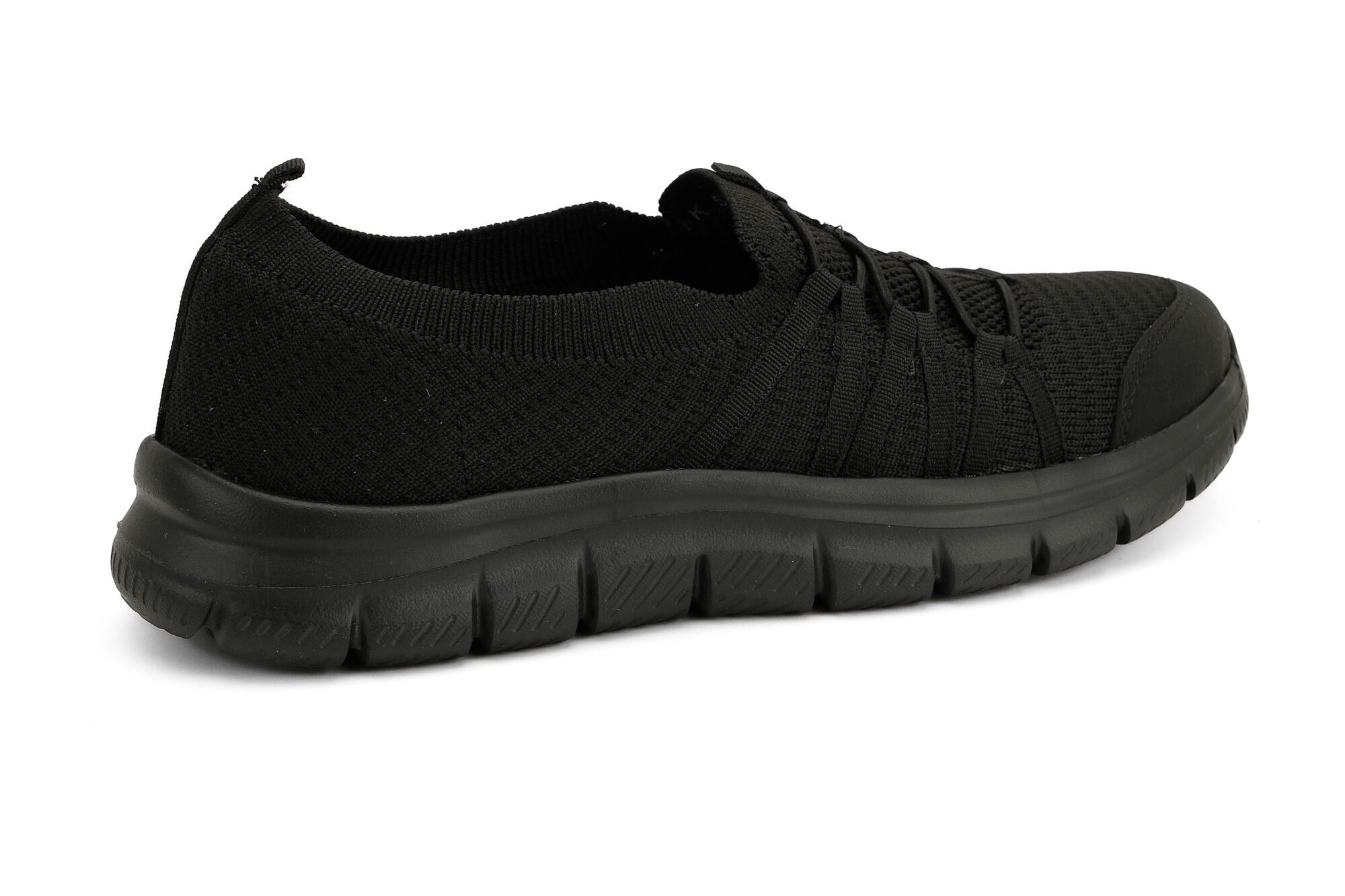 Sneaker Tekstil Yürüyüş Kadın Streç Ayakkabı KP5223 SİYAH - King Paolo