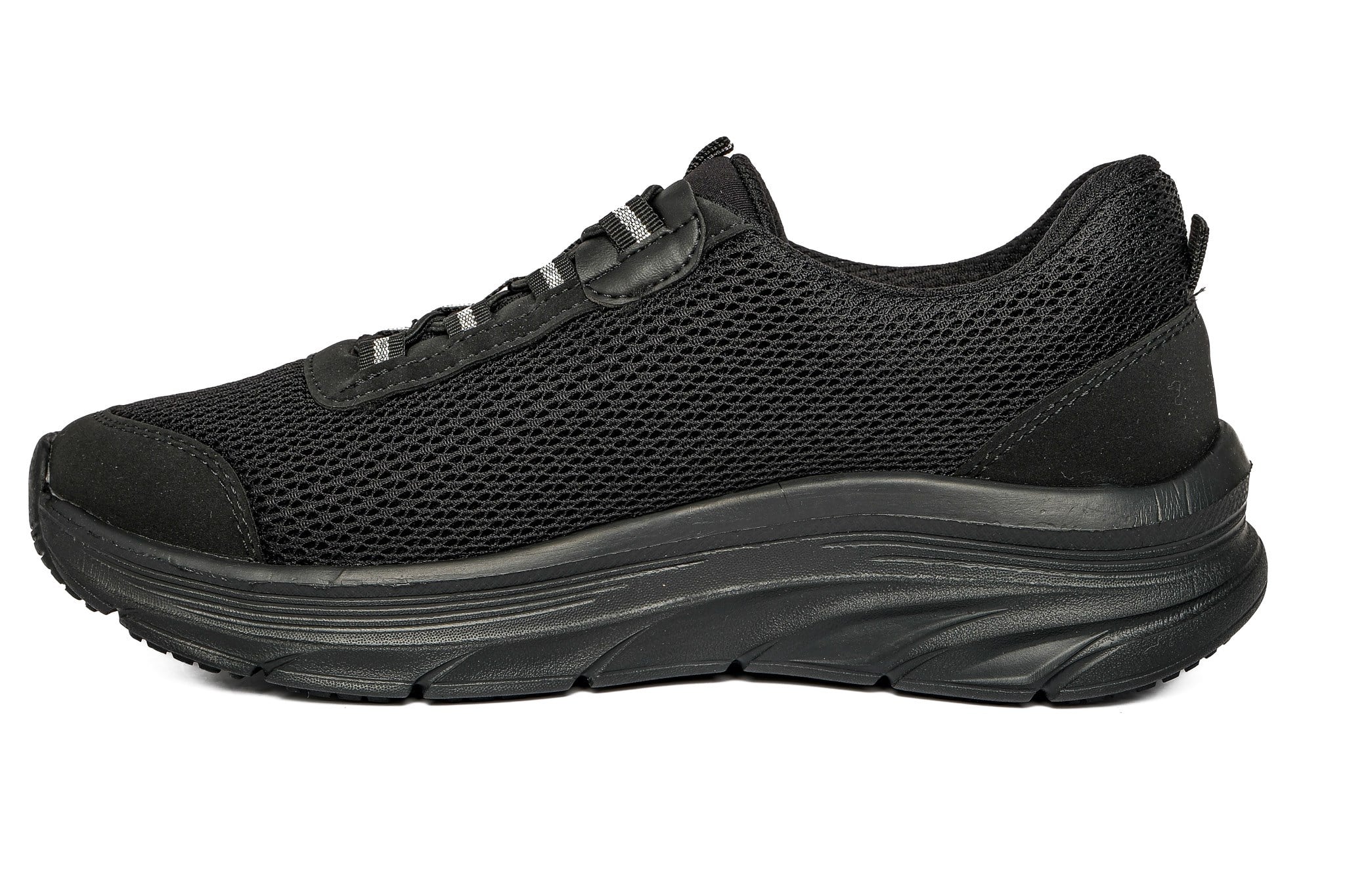 Sneaker Tekstil Yürüyüş Unisex Bağcıklı Ayakkabı KP5121 SİYAH - King Paolo