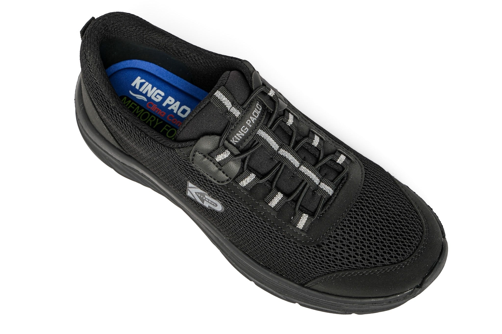 Sneaker Tekstil Yürüyüş Unisex Bağcıklı Ayakkabı KP5121 SİYAH - King Paolo