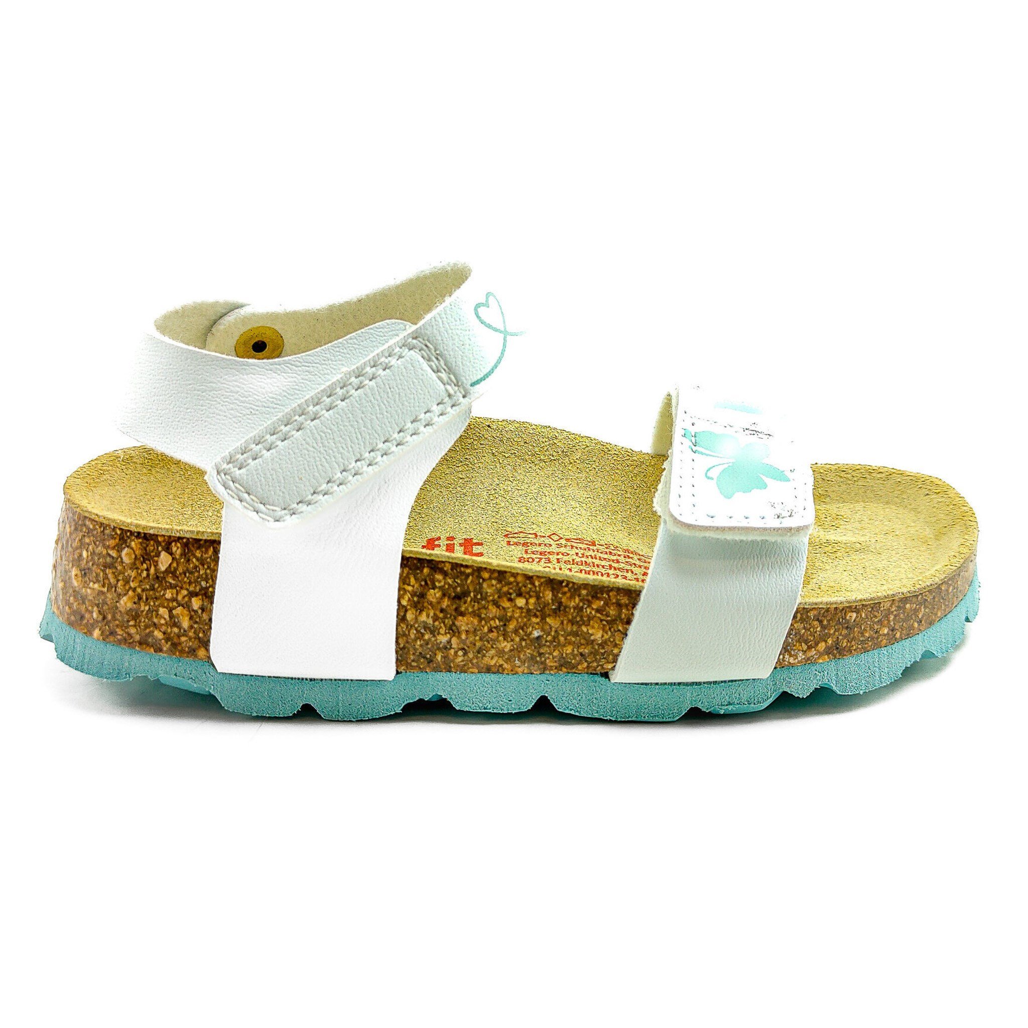 Superfit Ortopedik Çocuk Sandalet F 000123-1030 - Beyaz Kelebek WEIB / TÜRKIS - Superfit